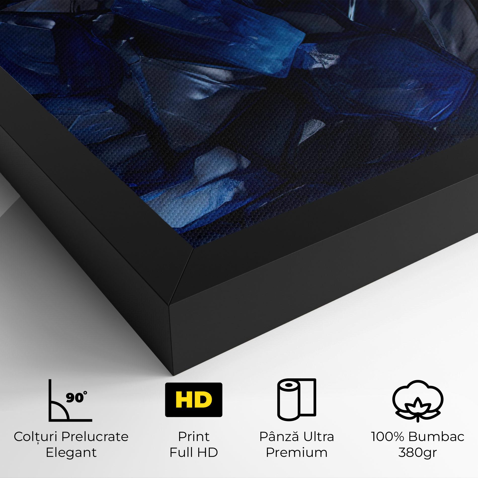 Tablou Canvas Blue Crystal Shape mockup 4