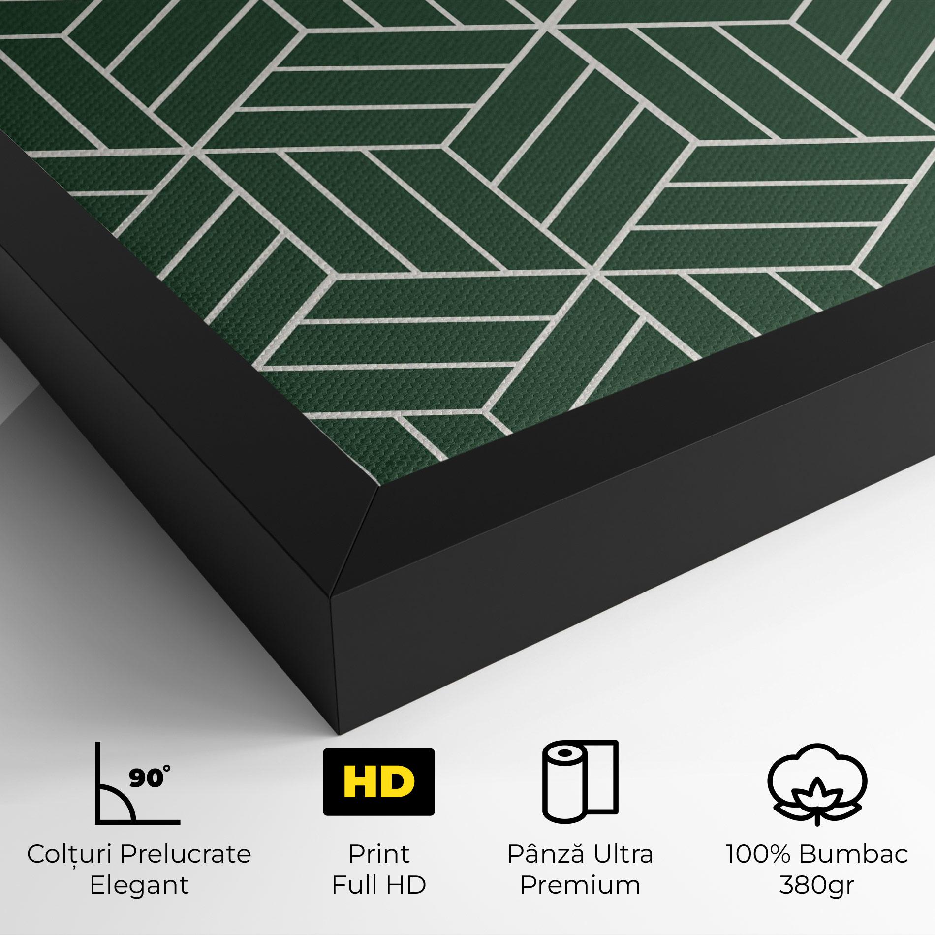 Tablou Canvas Green Square mockup 4