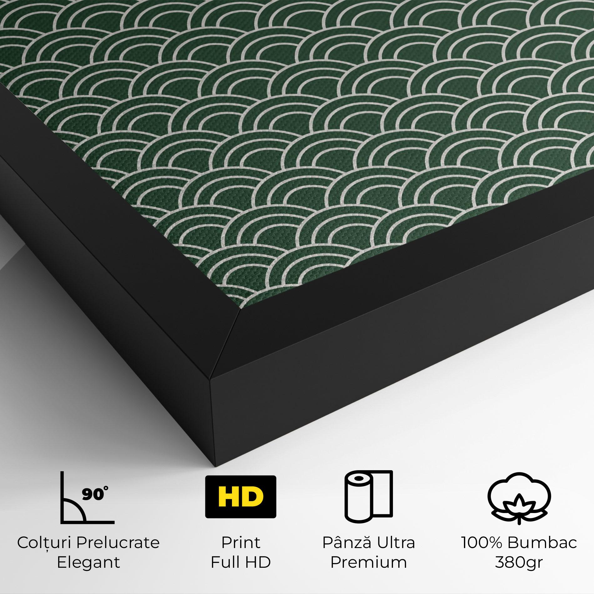 Tablou Canvas Green Semi Circle mockup 4