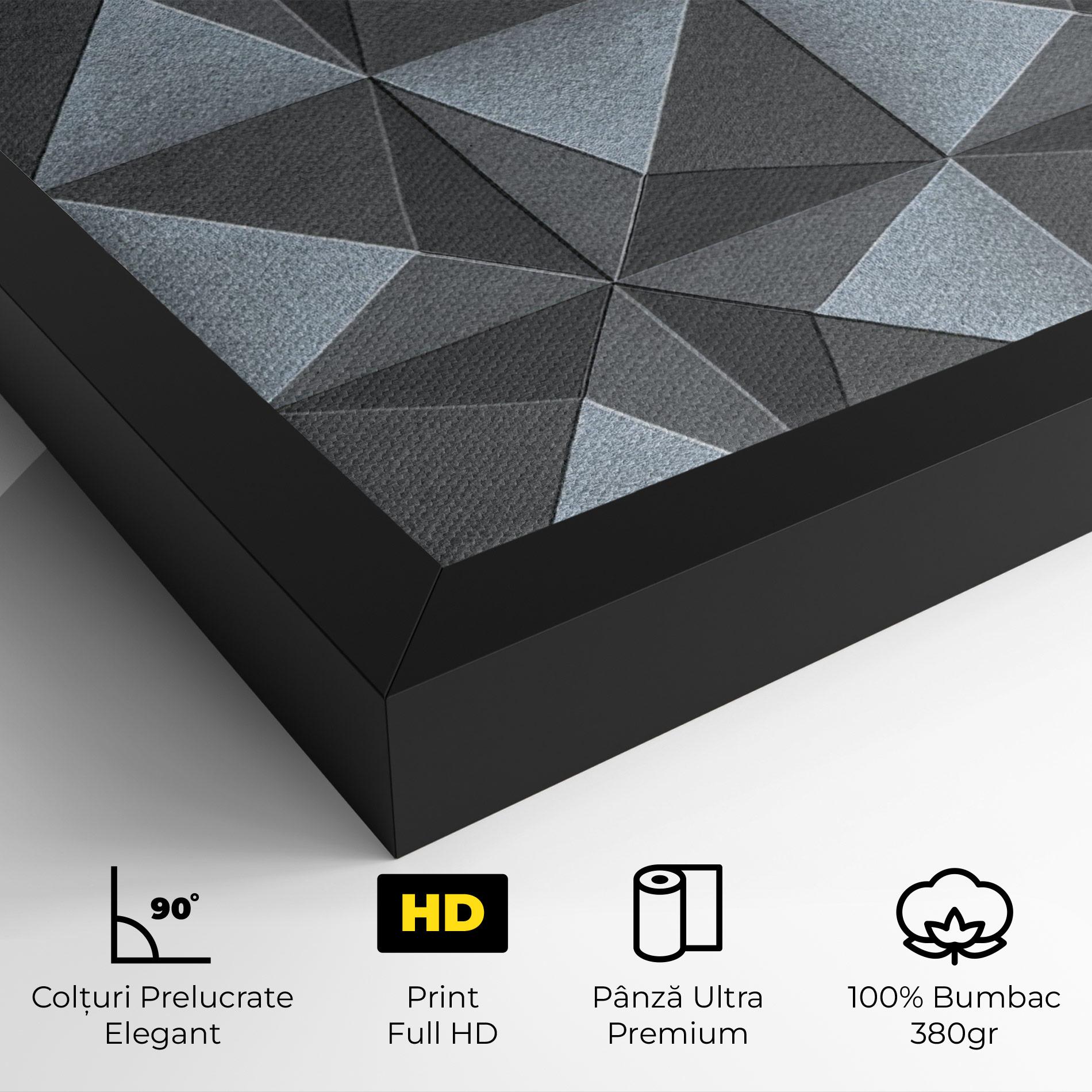 Tablou Canvas Grey Triangle Square mockup 4
