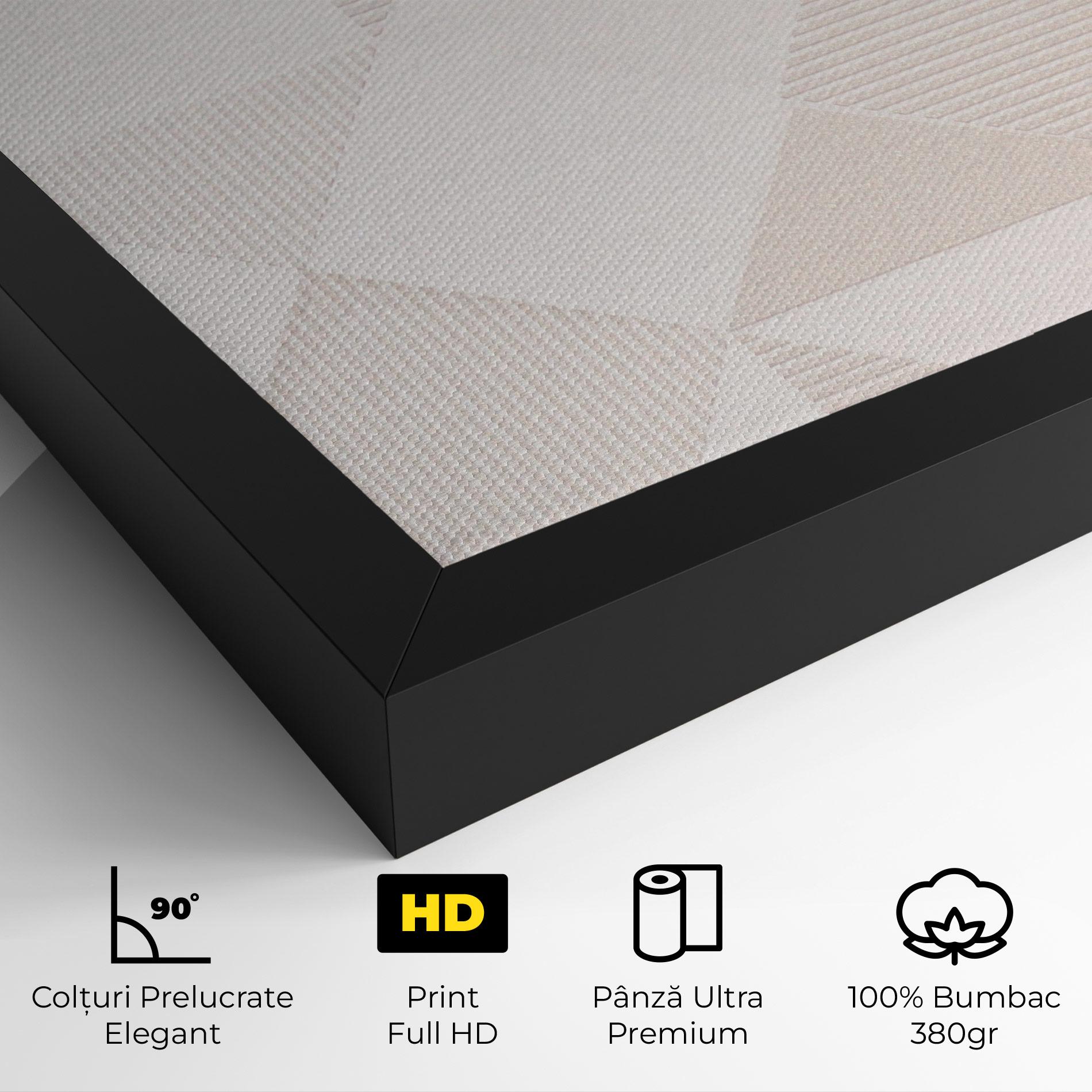 Tablou Canvas Light Cream Rhombus mockup 4
