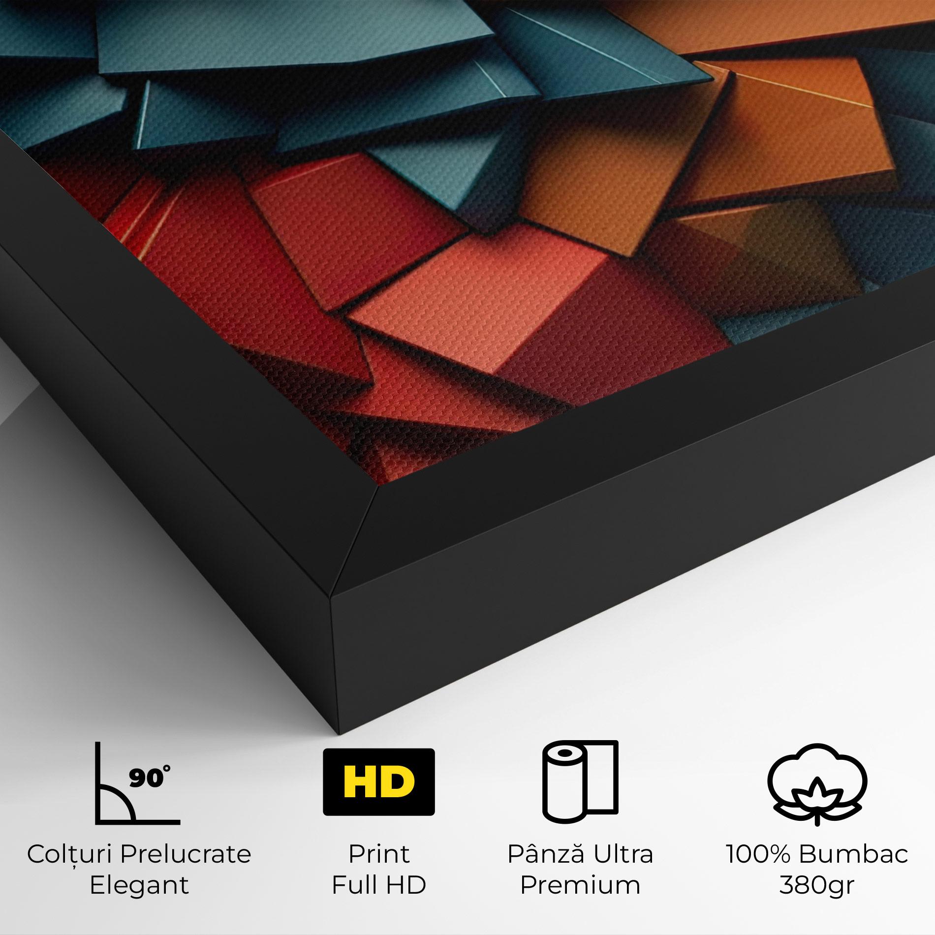 Tablou Canvas Multicolor Triangle mockup 4
