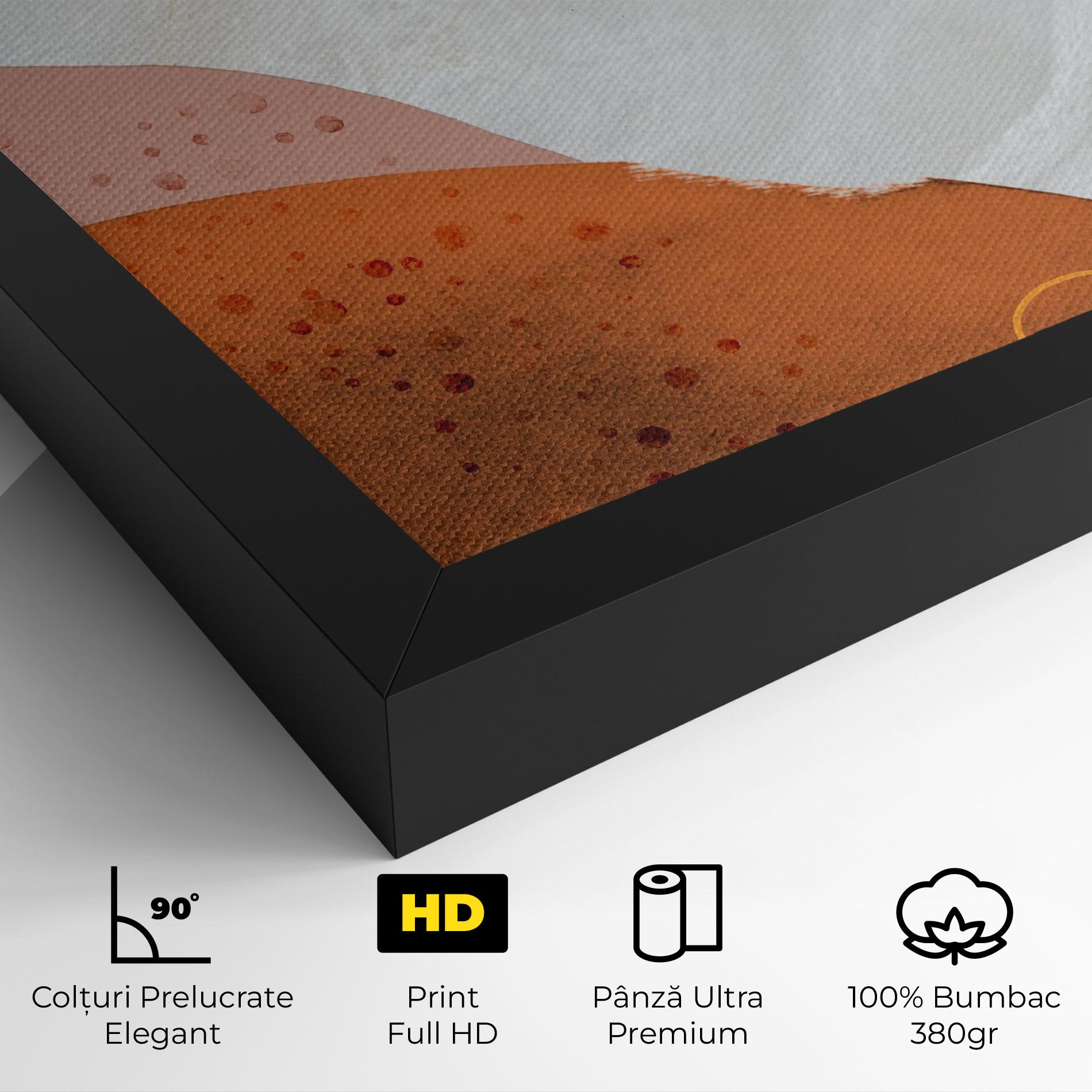 Tablou Canvas Orange Yellow Line mockup 4