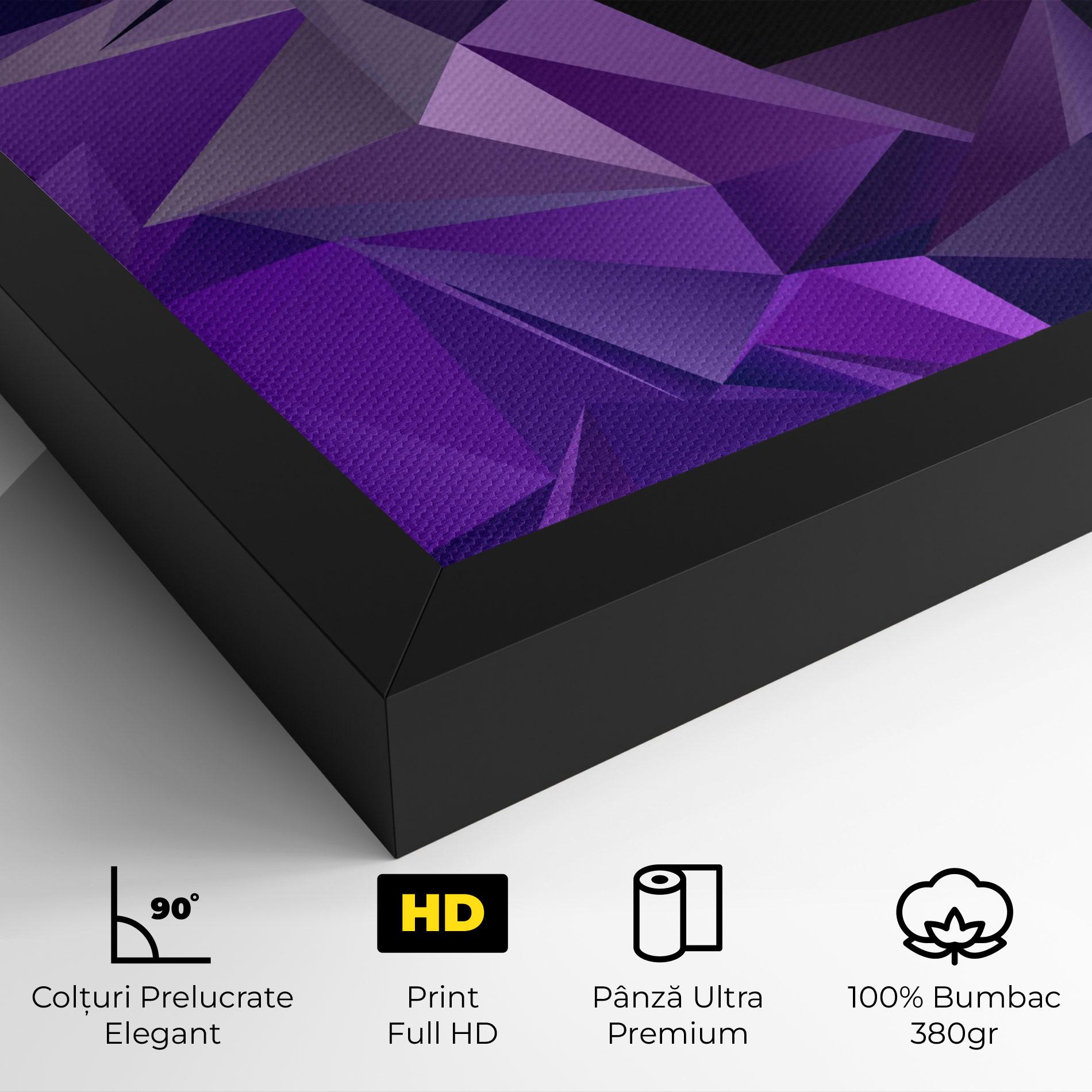 Tablou Canvas Purple Triangle Mix mockup 4
