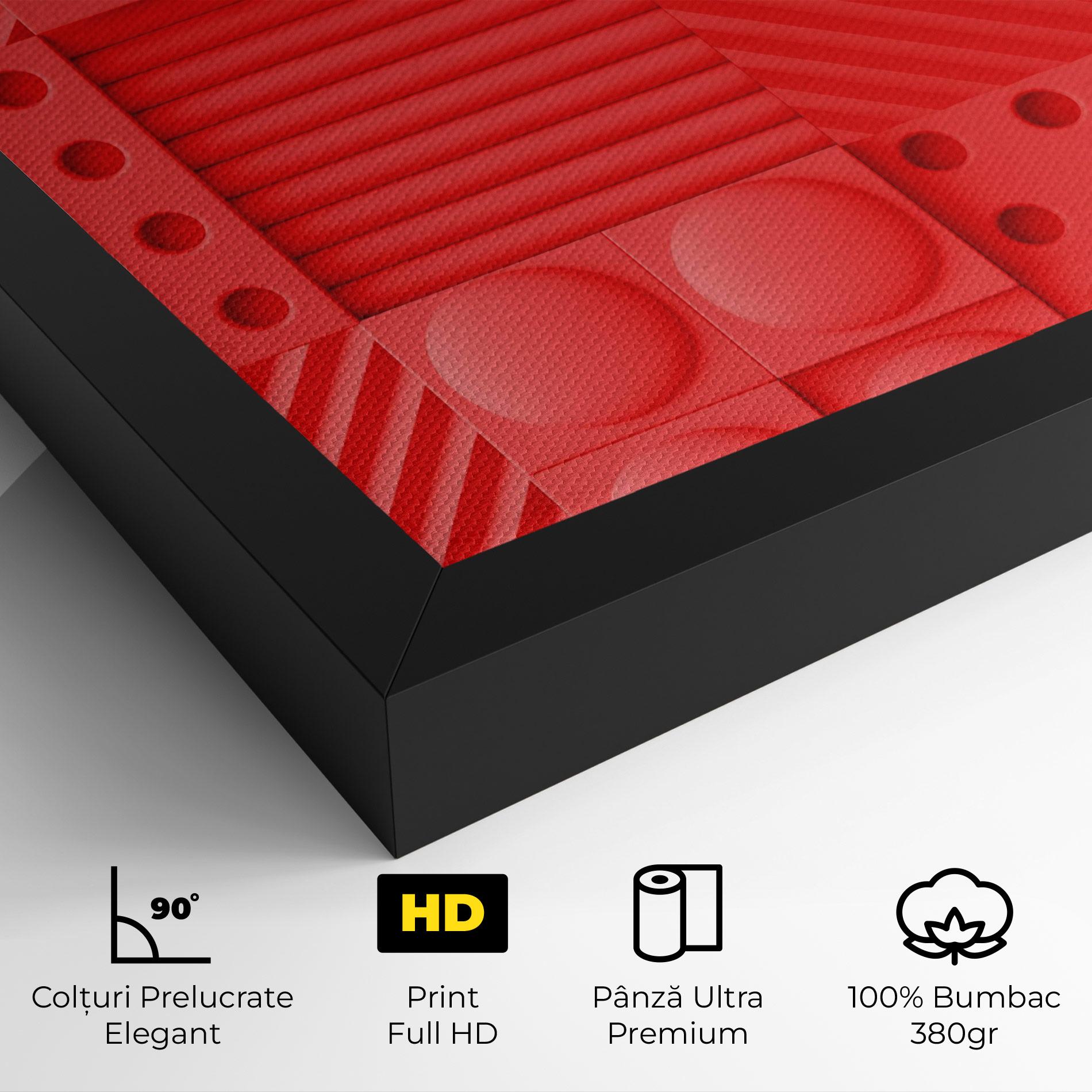 Tablou Canvas Red Square Circle mockup 4