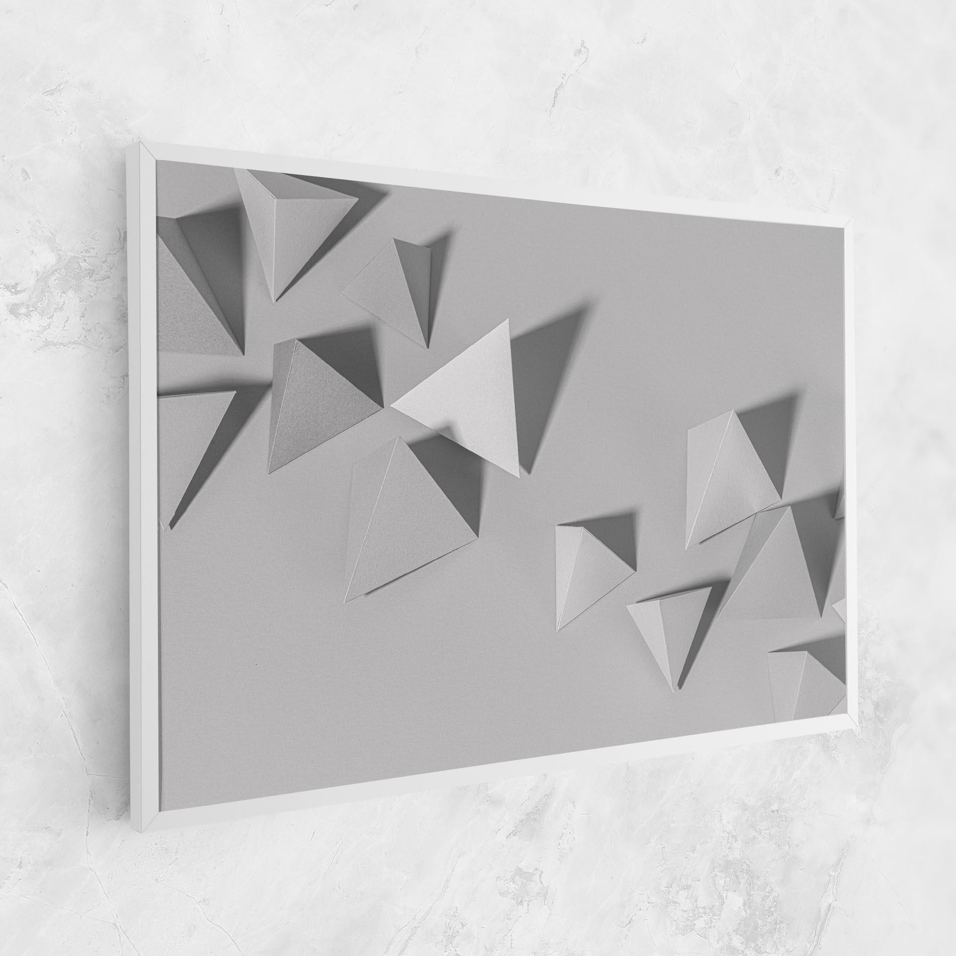 Tablou Canvas 3d White Triangle mockup 1