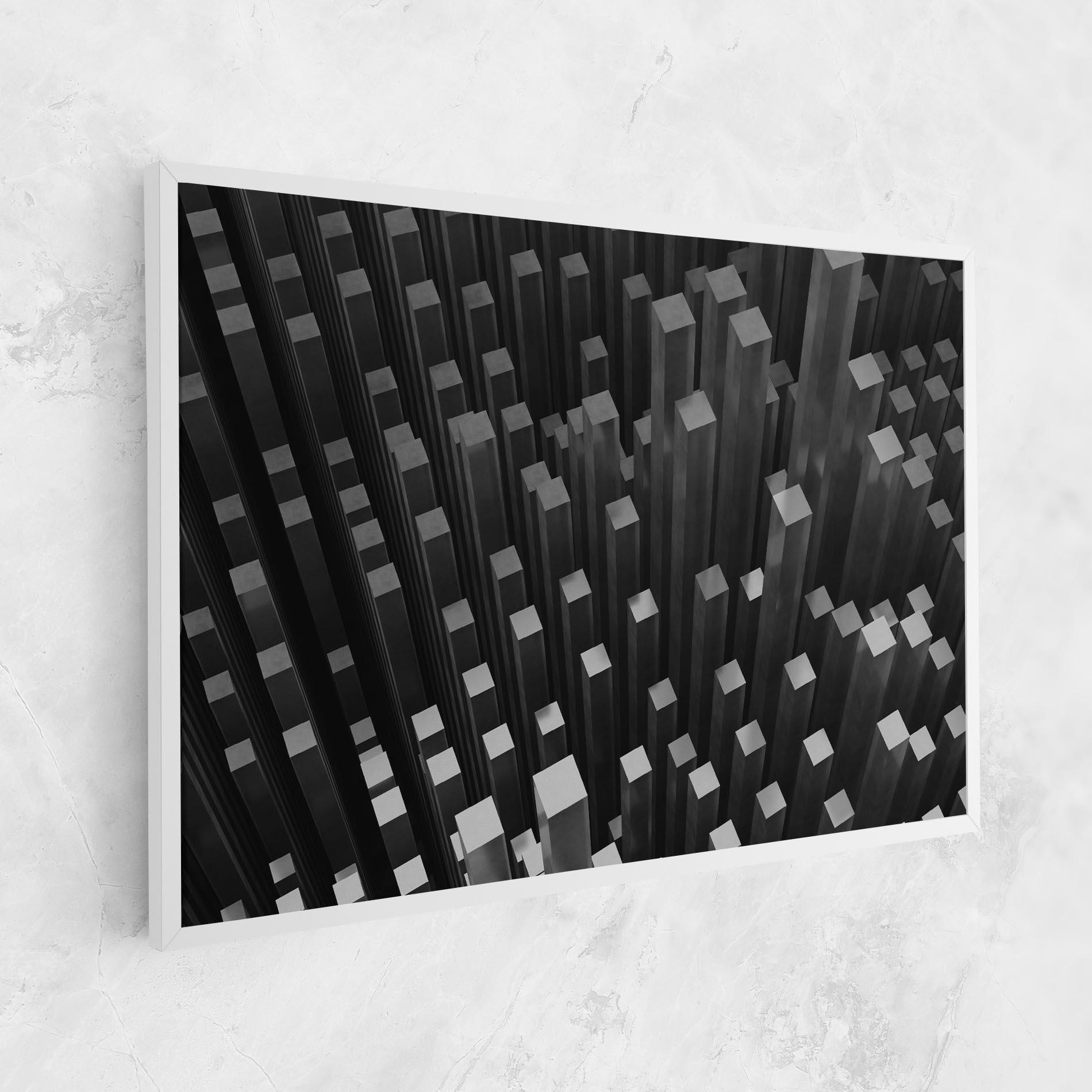 Tablou Canvas Black Block Pattern mockup 1