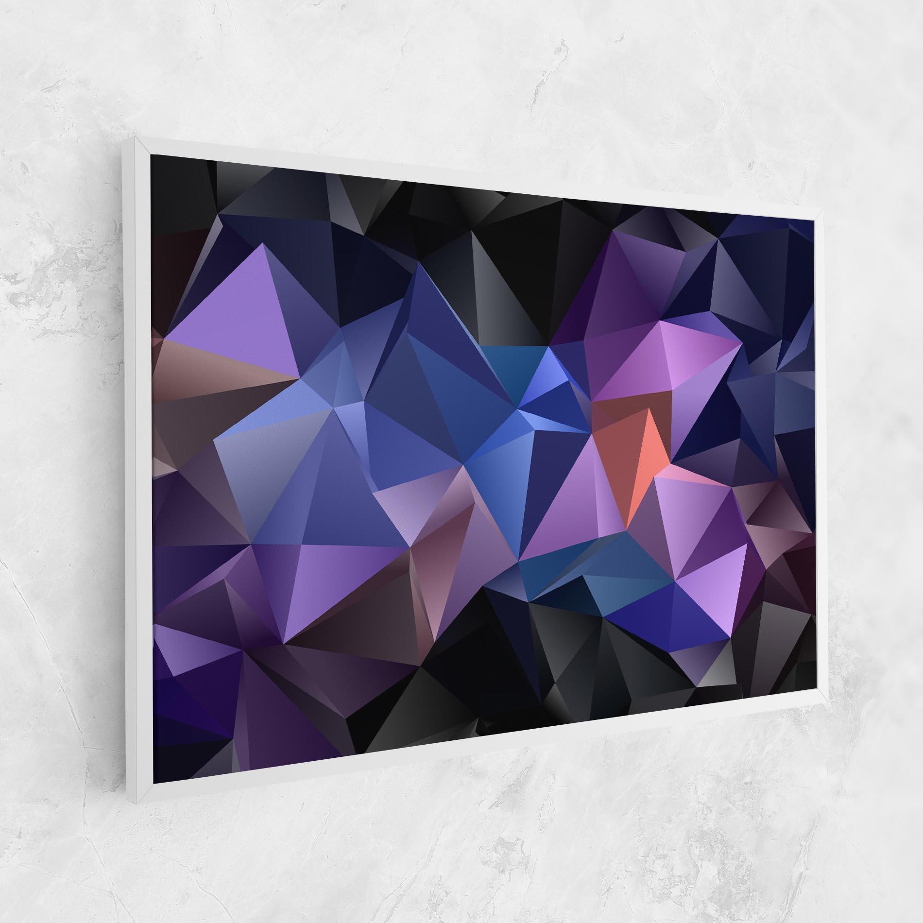 Tablou Canvas Black Purple Triangle mockup 1