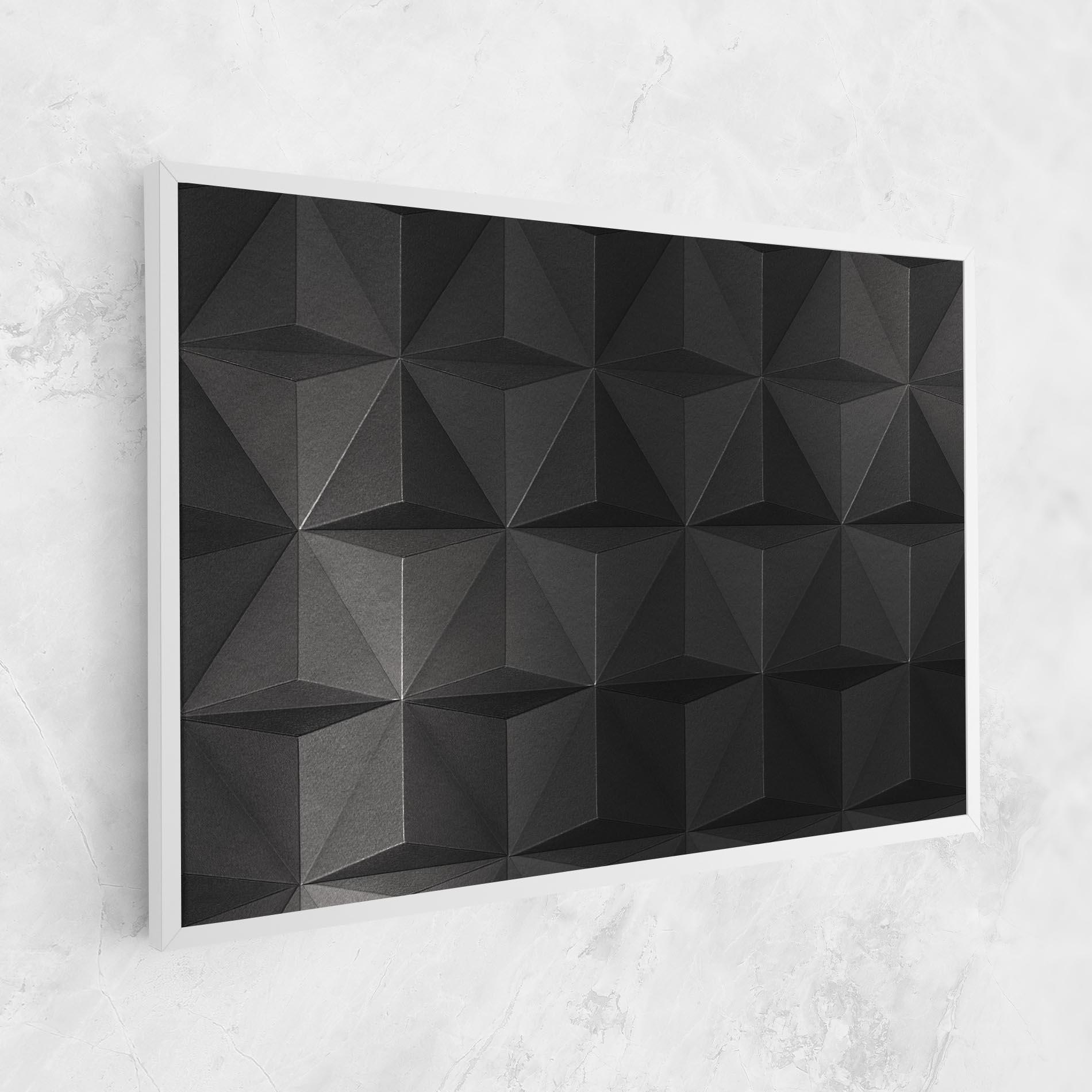 Tablou Canvas Black Shade Triangle mockup 1