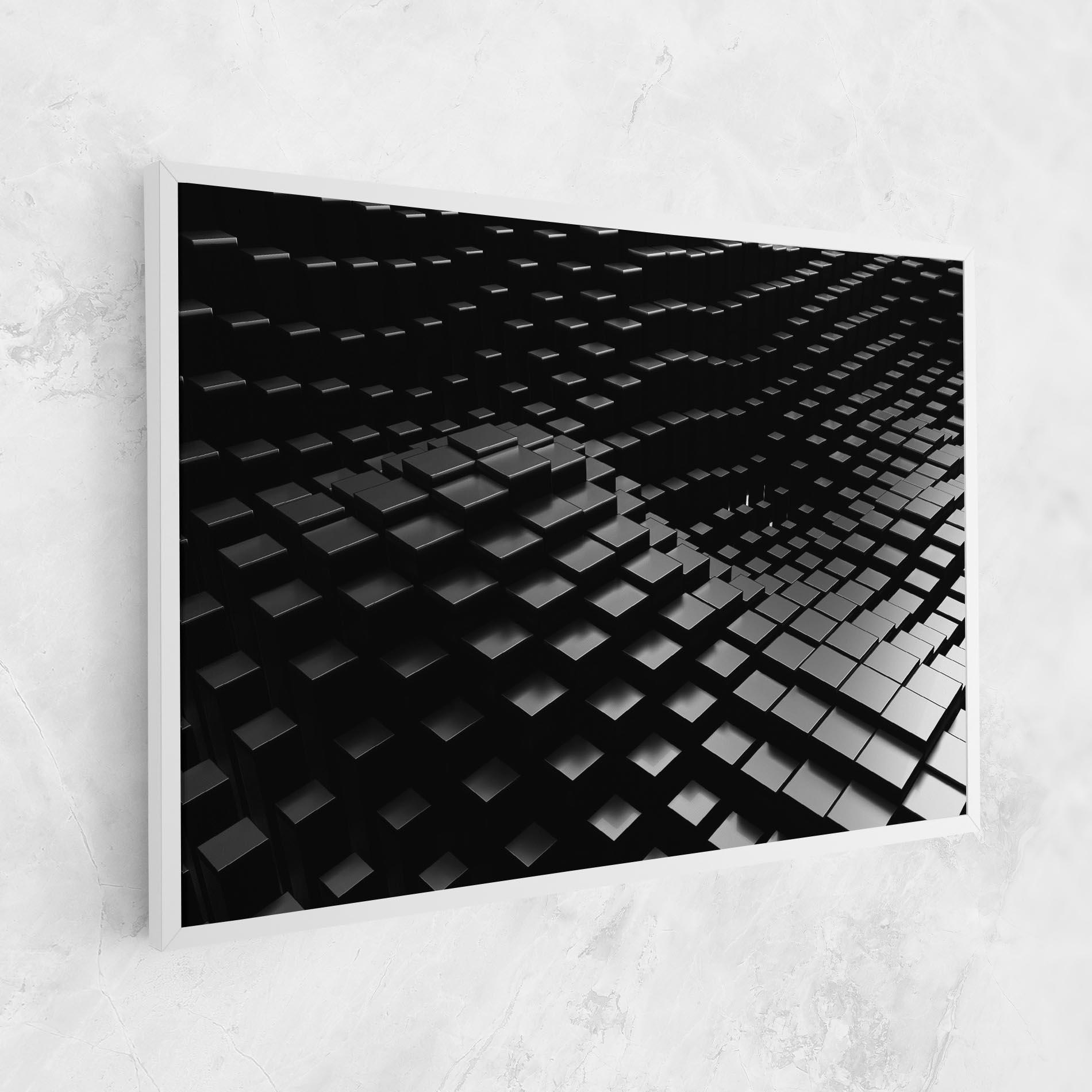 Tablou Canvas Black Square Wave mockup 1