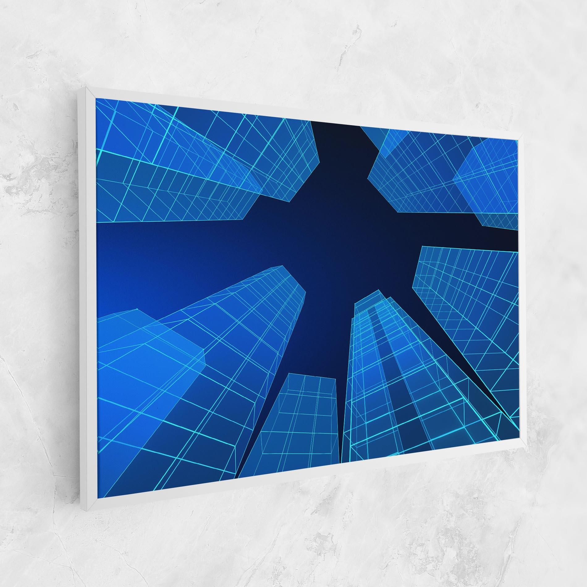 Tablou Canvas Blue Buildings mockup 1