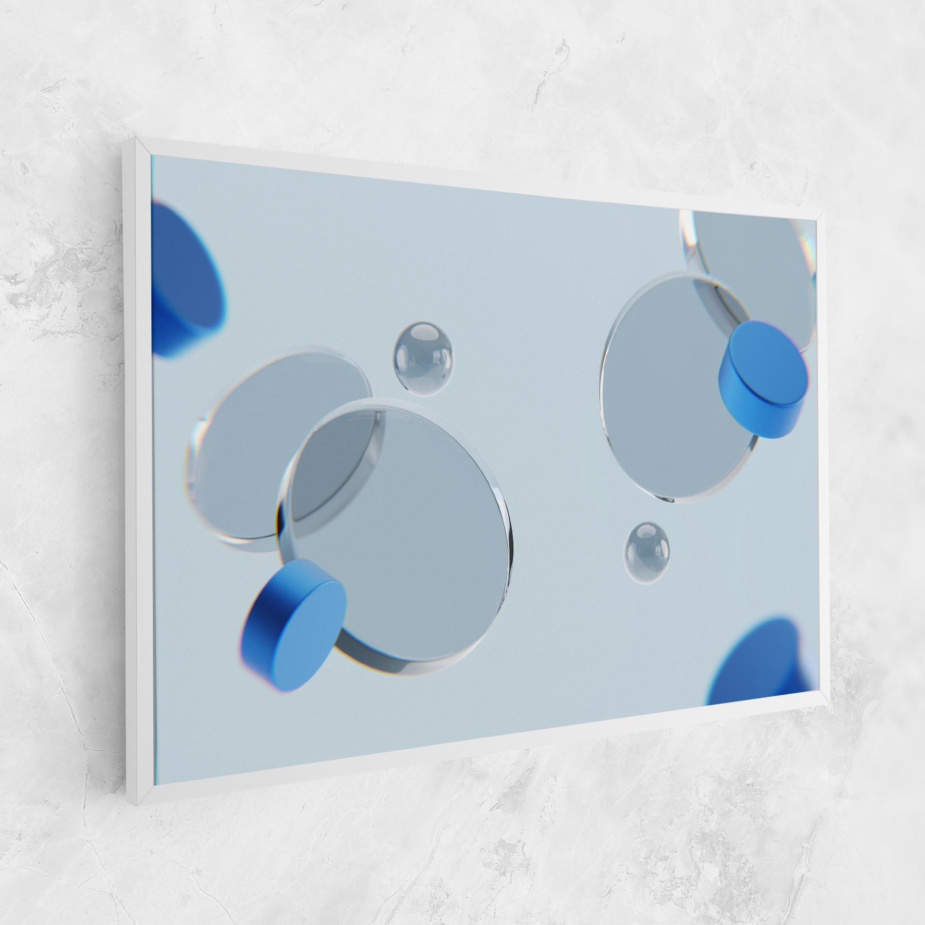 Tablou Canvas Blue Circle Floating mockup 1