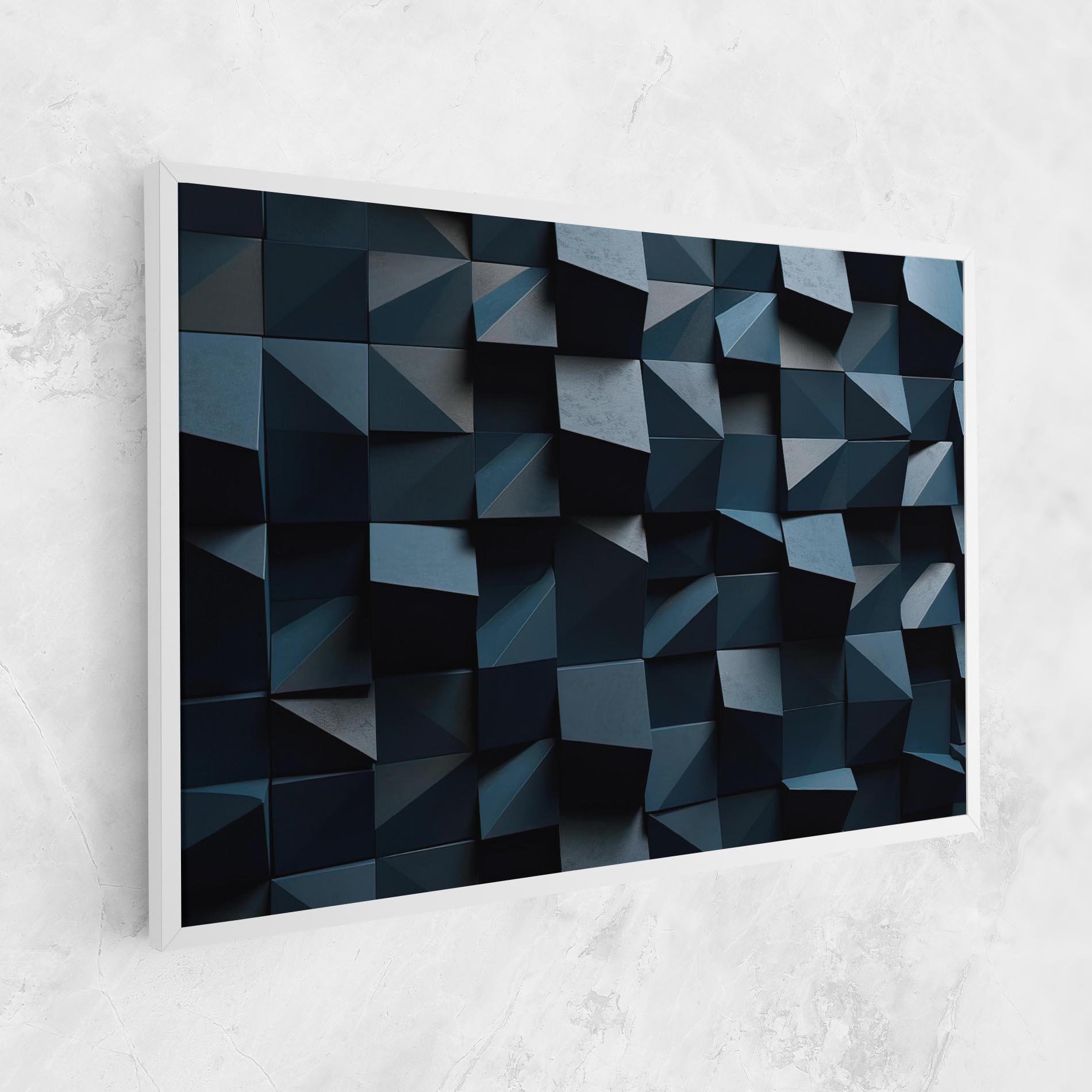 Tablou Canvas Dark Blue Square mockup 1