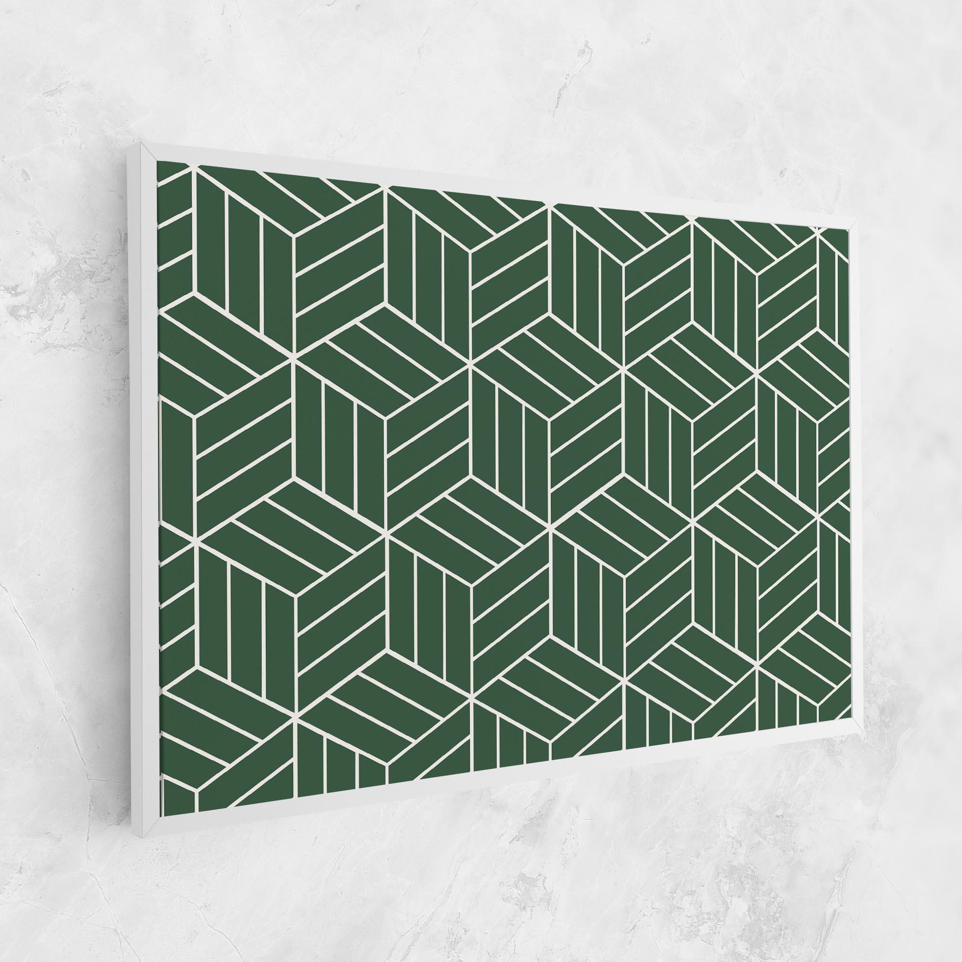 Tablou Canvas Green Square mockup 1
