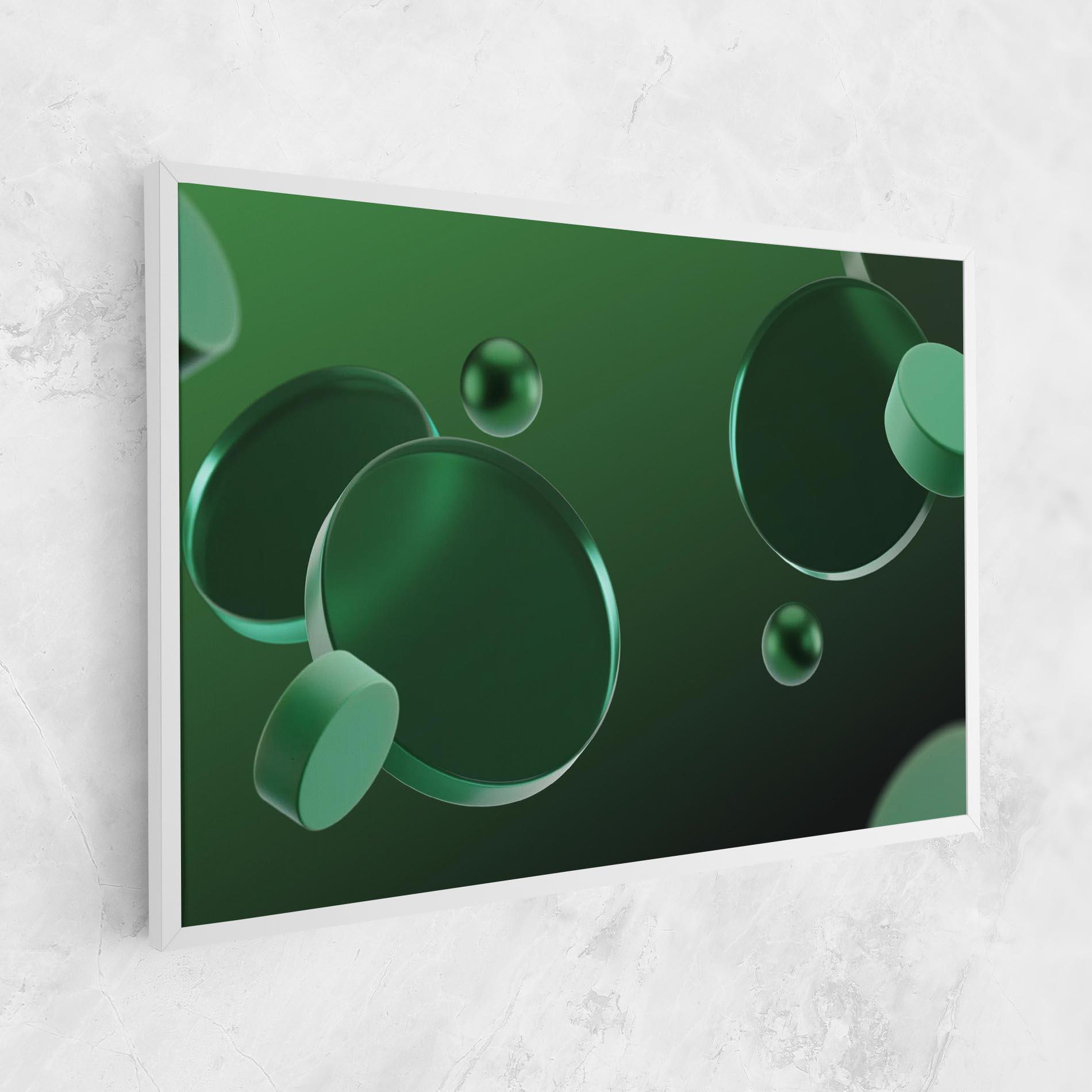 Tablou Canvas Green Circle Floating mockup 1