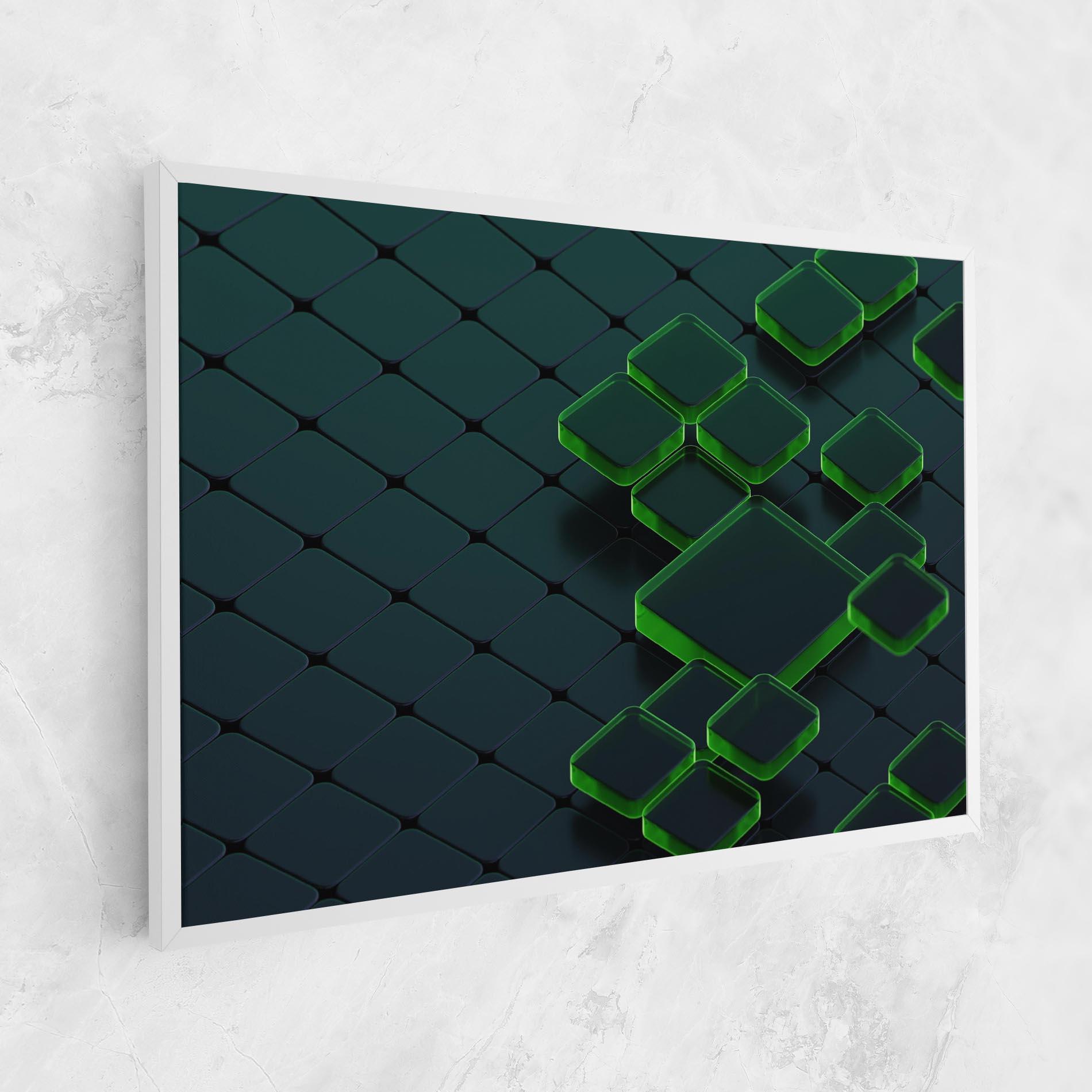 Tablou Canvas Green Square Floating mockup 1