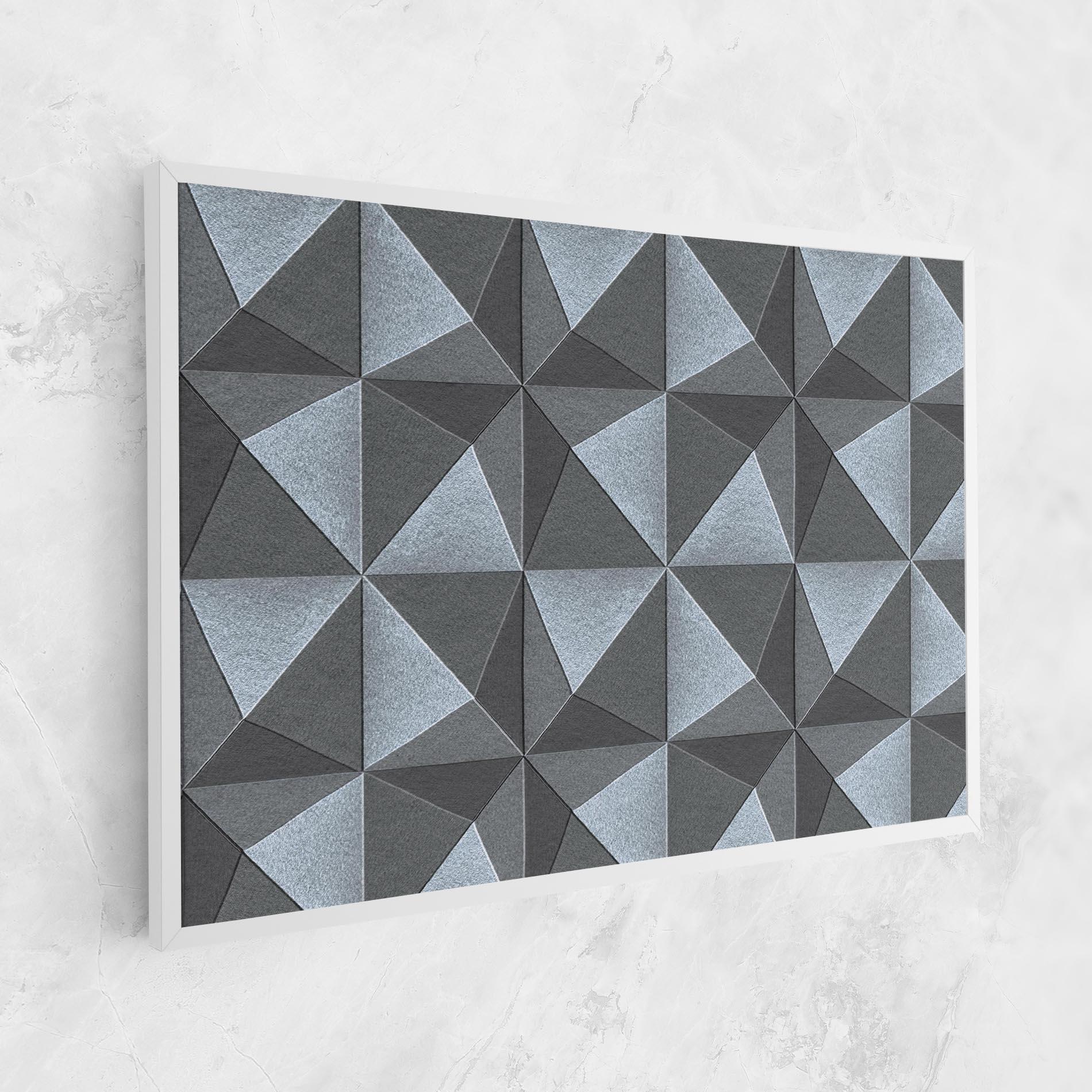 Tablou Canvas Grey Triangle Square mockup 1