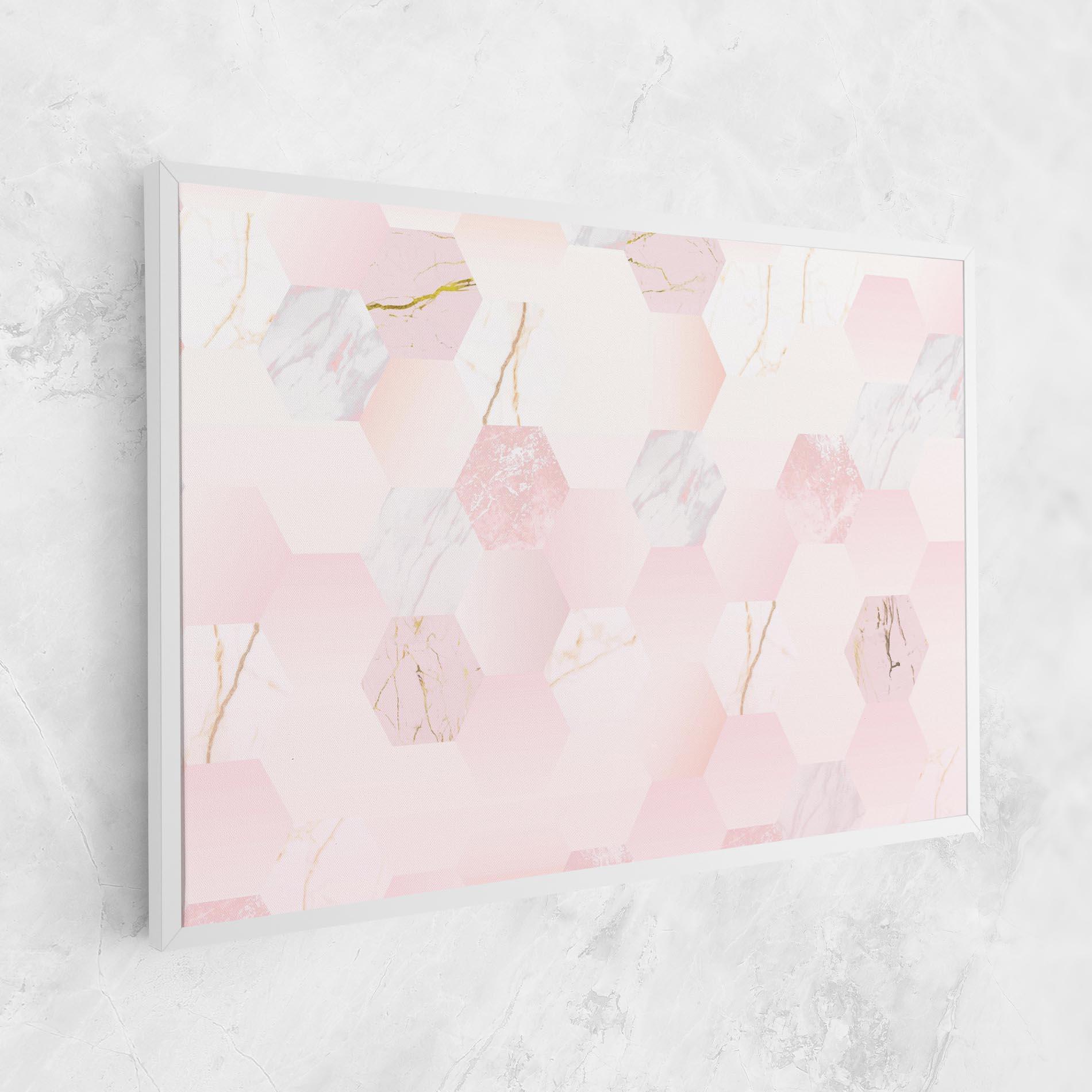 Tablou Canvas Pink Hexanon mockup 1