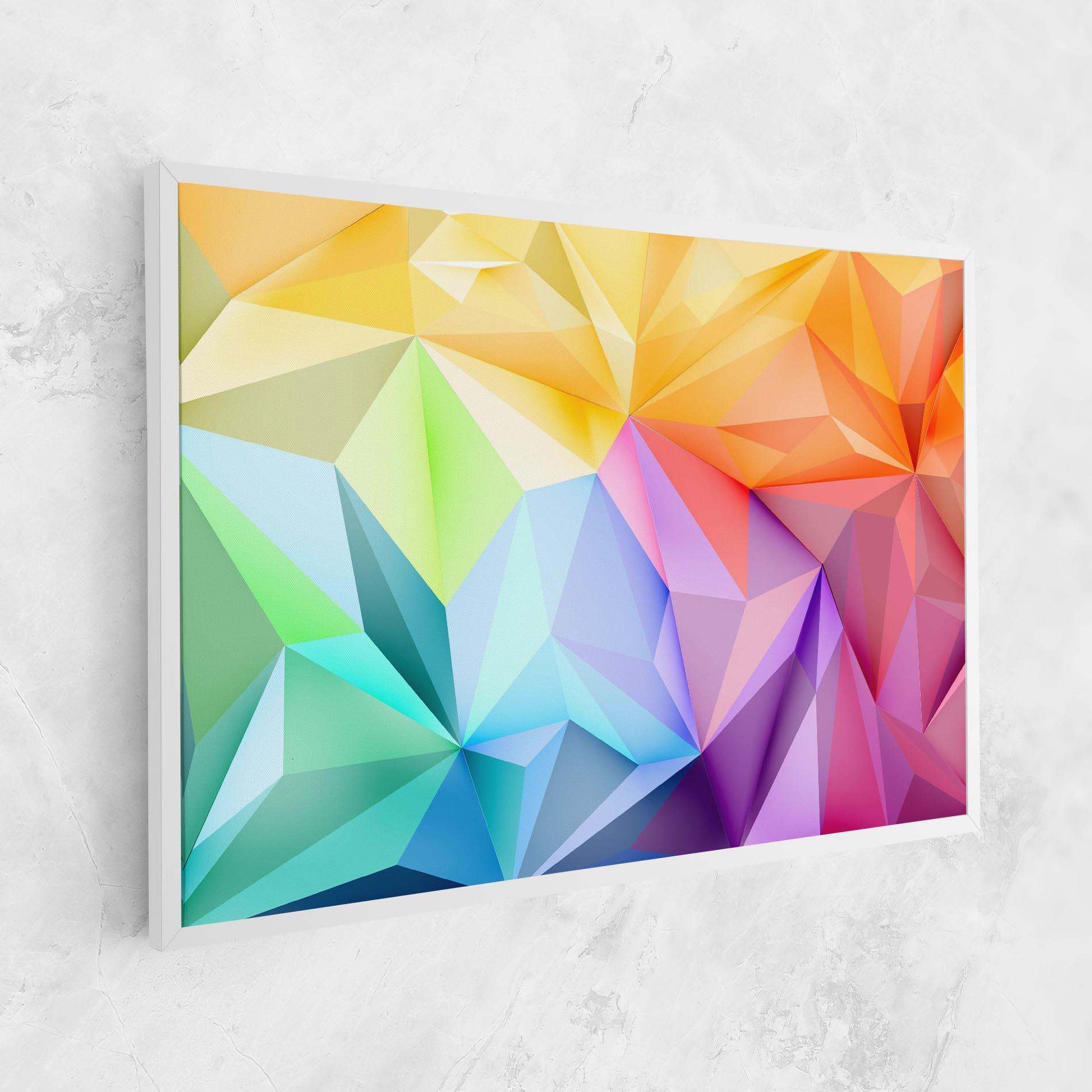 Tablou Canvas Rainbow Triangle Mix mockup 1