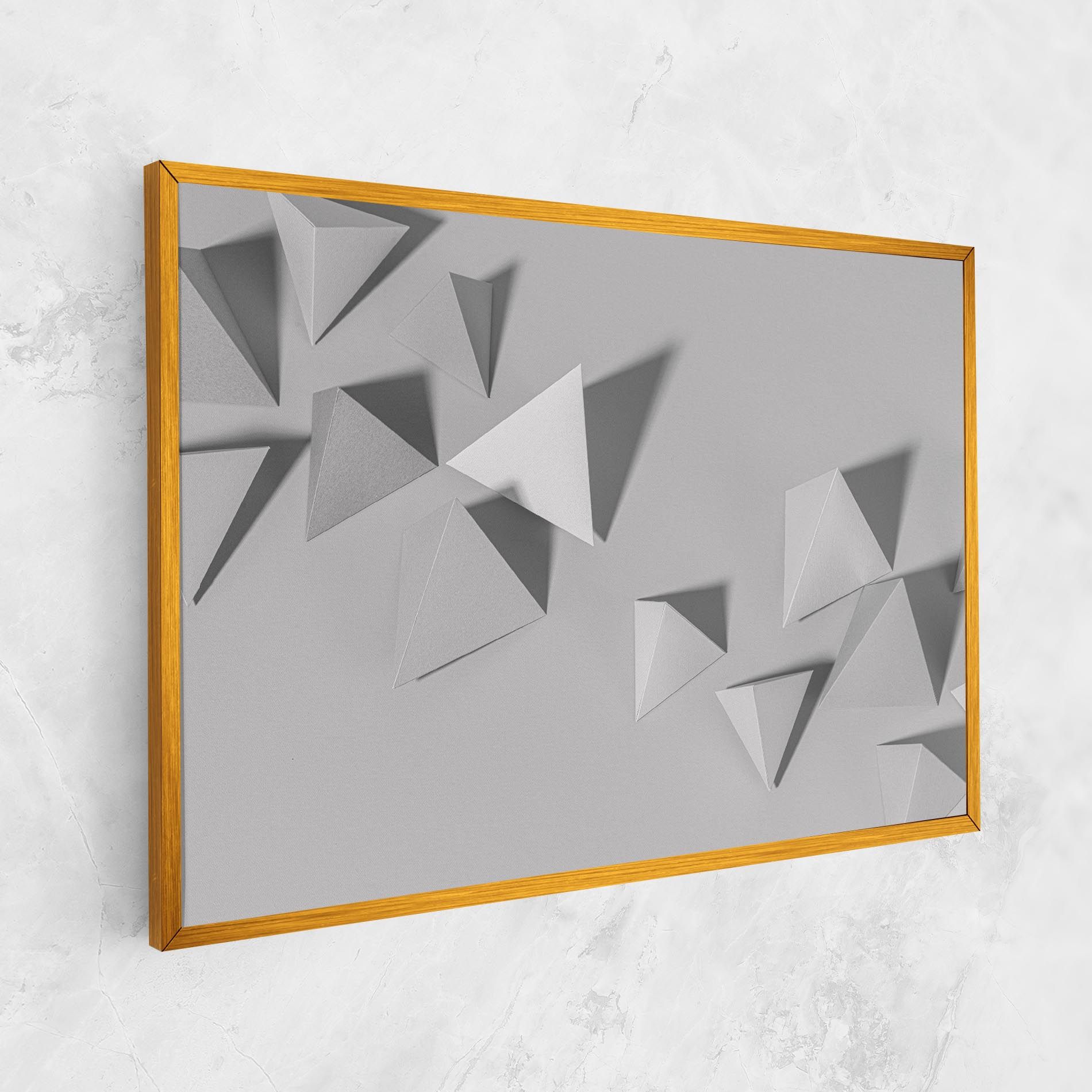 3d White Triangle mockup 1