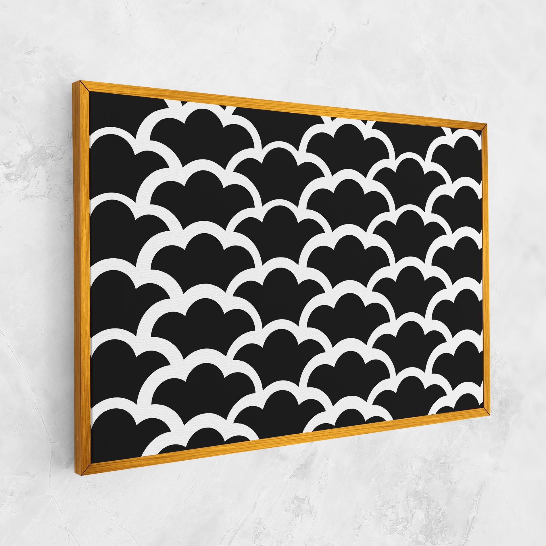 Tablou Canvas Black Clouds mockup 1