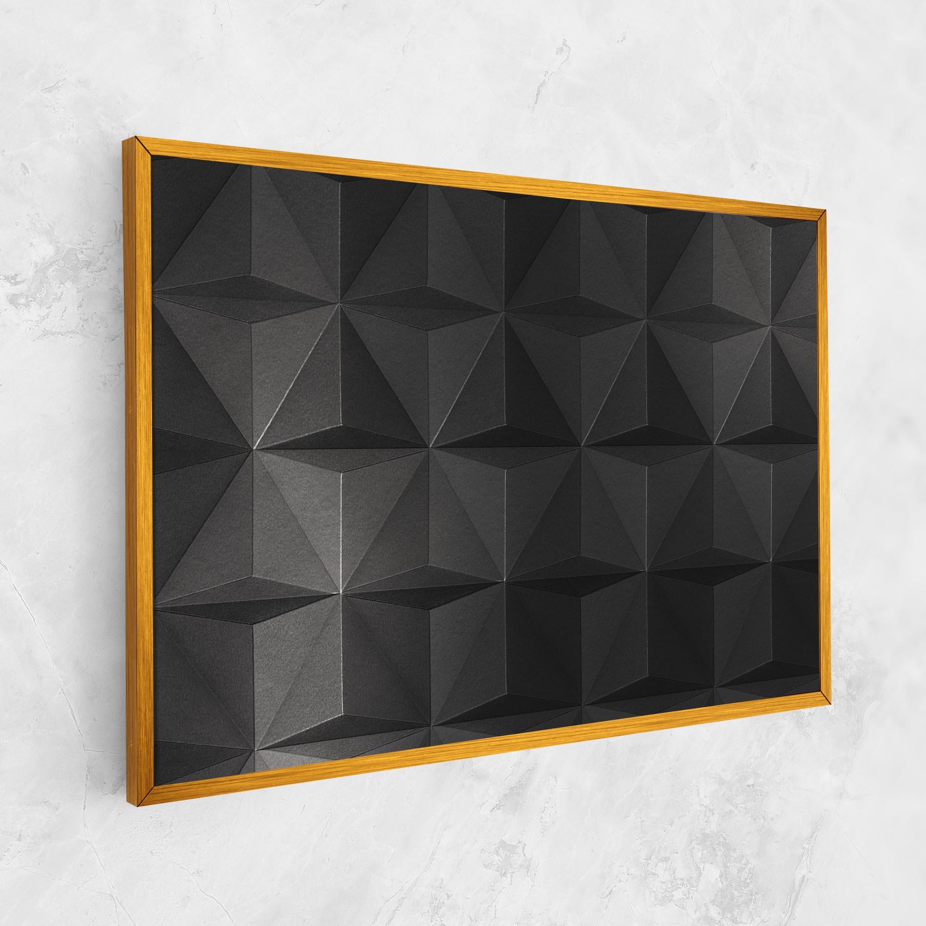 Tablou Canvas Black Shade Triangle mockup 1