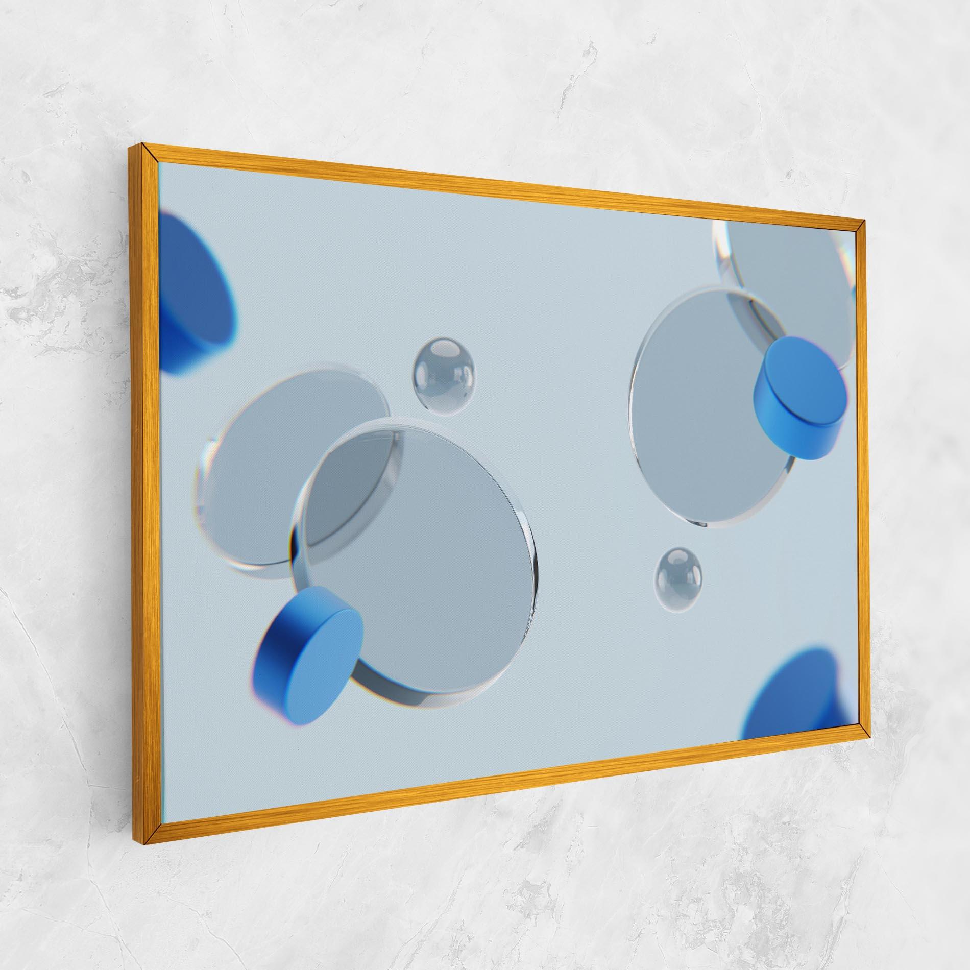 Tablou Canvas Blue Circle Floating mockup 1