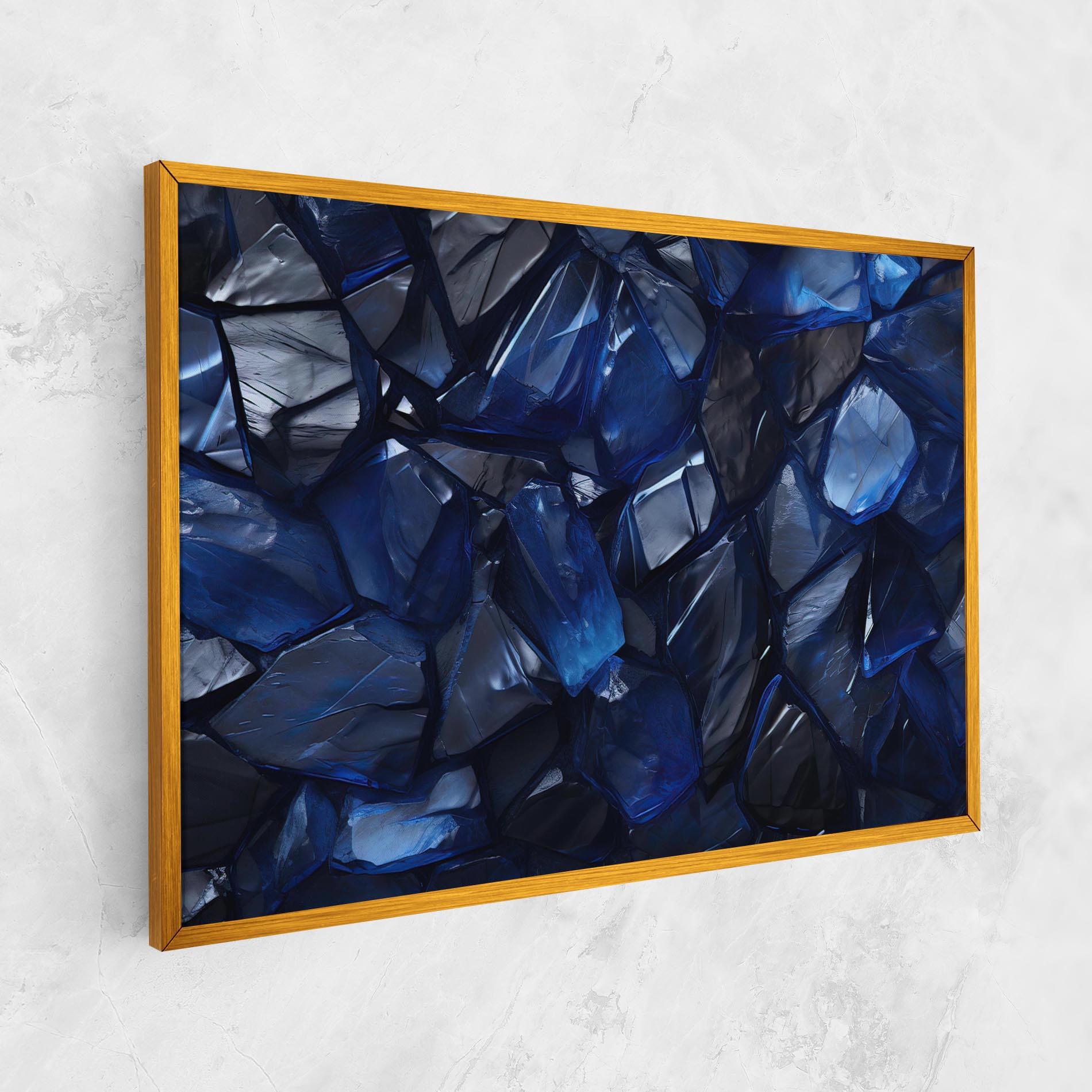Tablou Canvas Blue Crystal Shape mockup 1