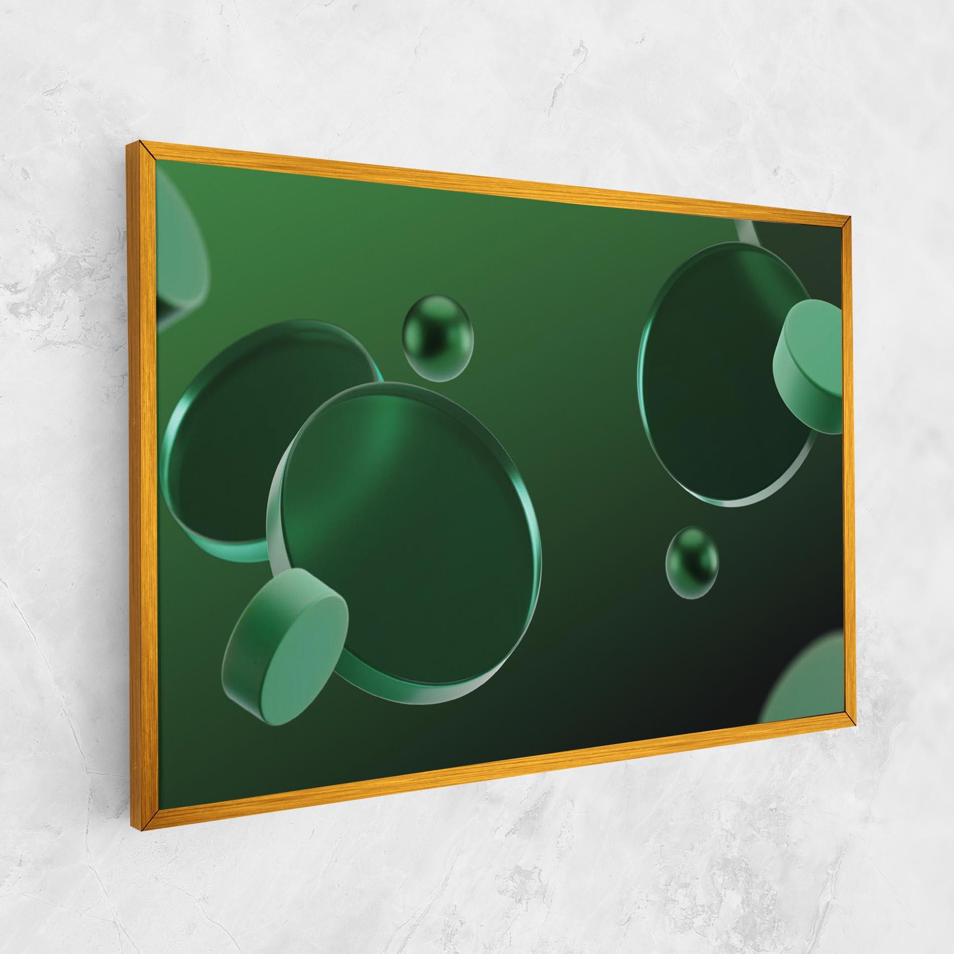 Tablou Canvas Green Circle Floating mockup 1