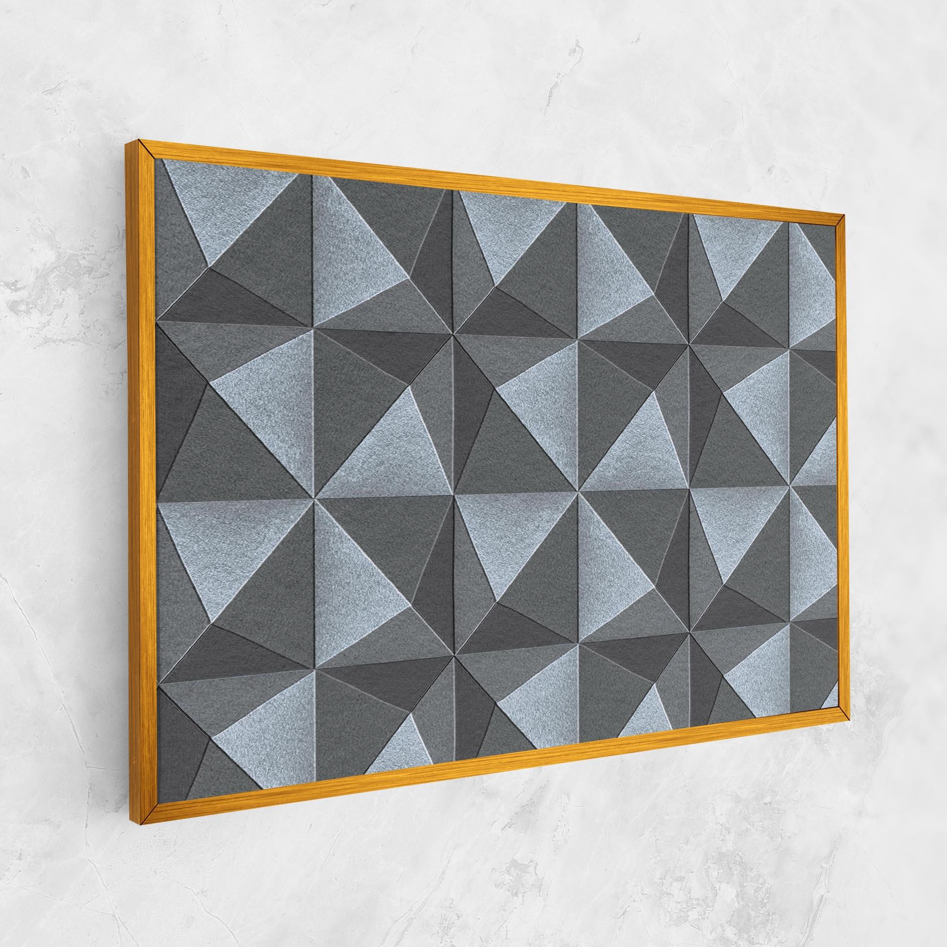 Tablou Canvas Grey Triangle Square mockup 1