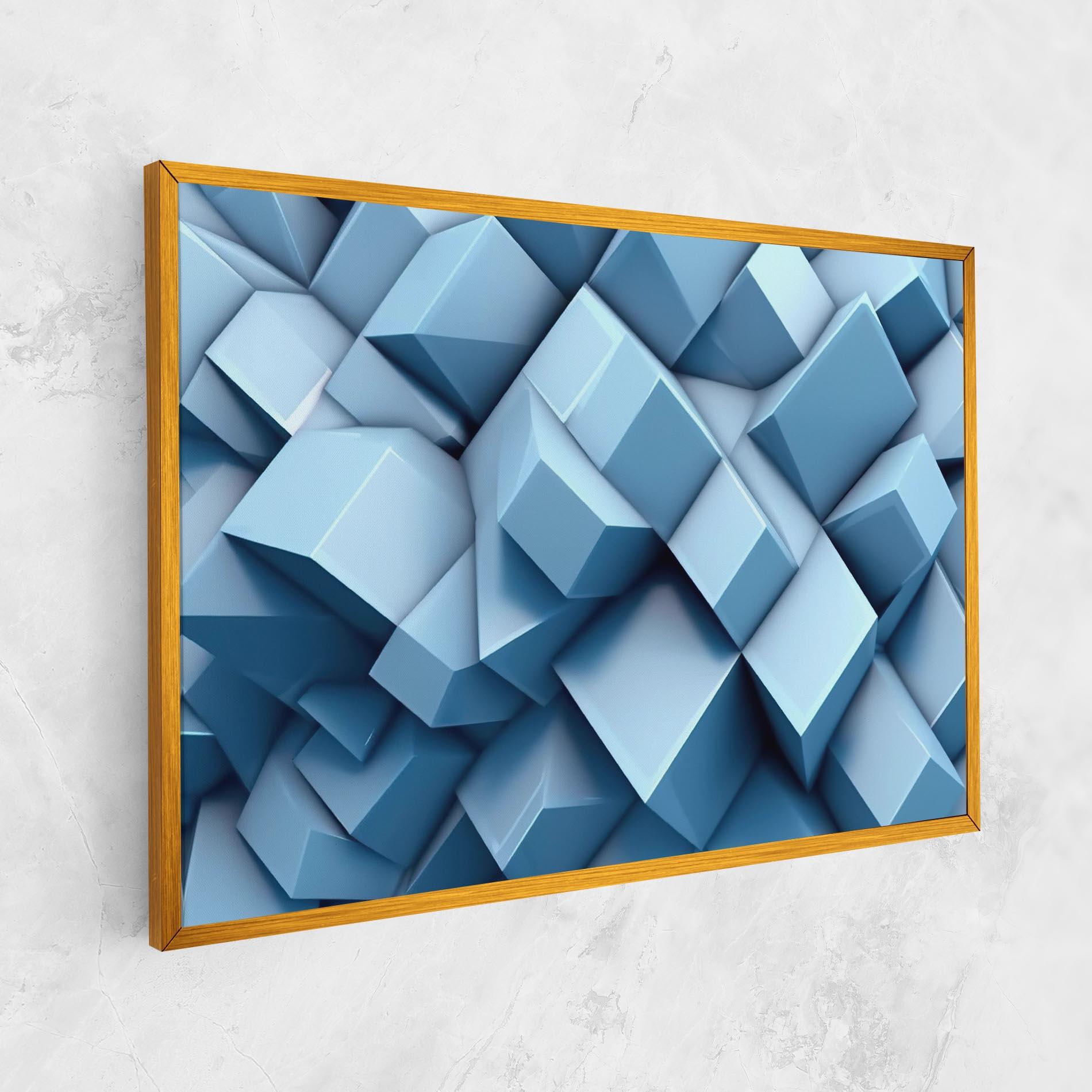 Tablou Canvas Light Blue Shapes Mix mockup 1