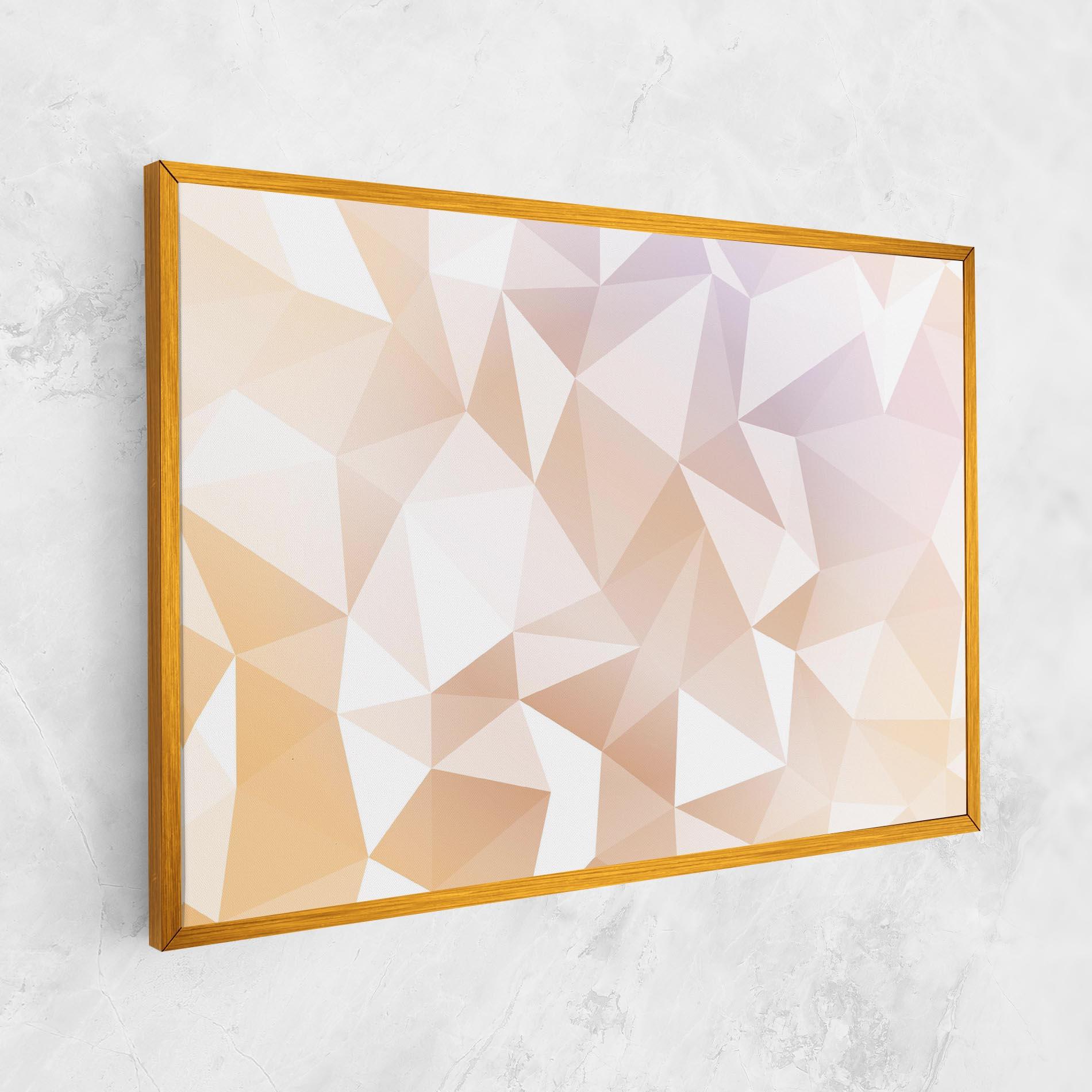 Tablou Canvas Light Pink Triangle mockup 1