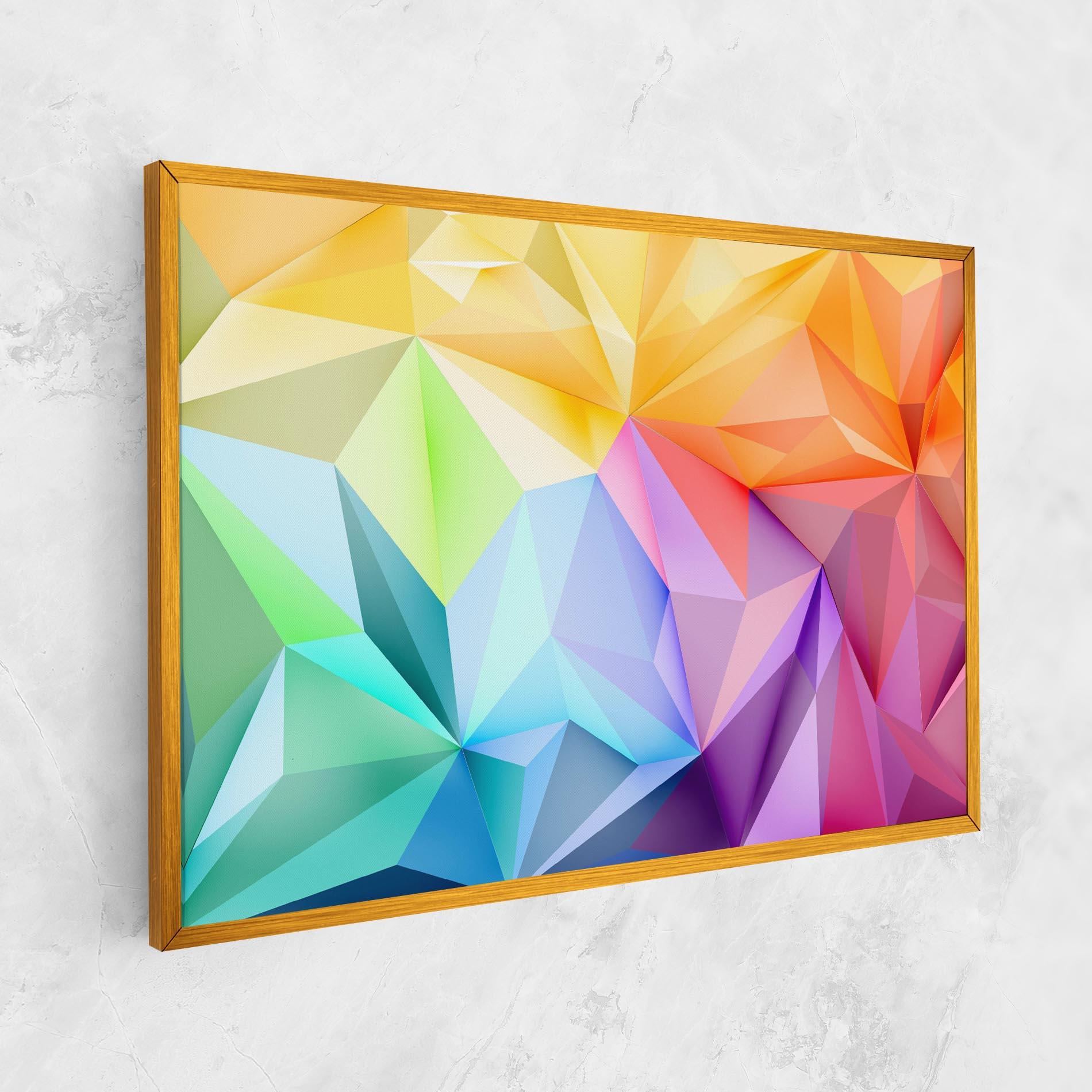 Tablou Canvas Rainbow Triangle Mix mockup 1