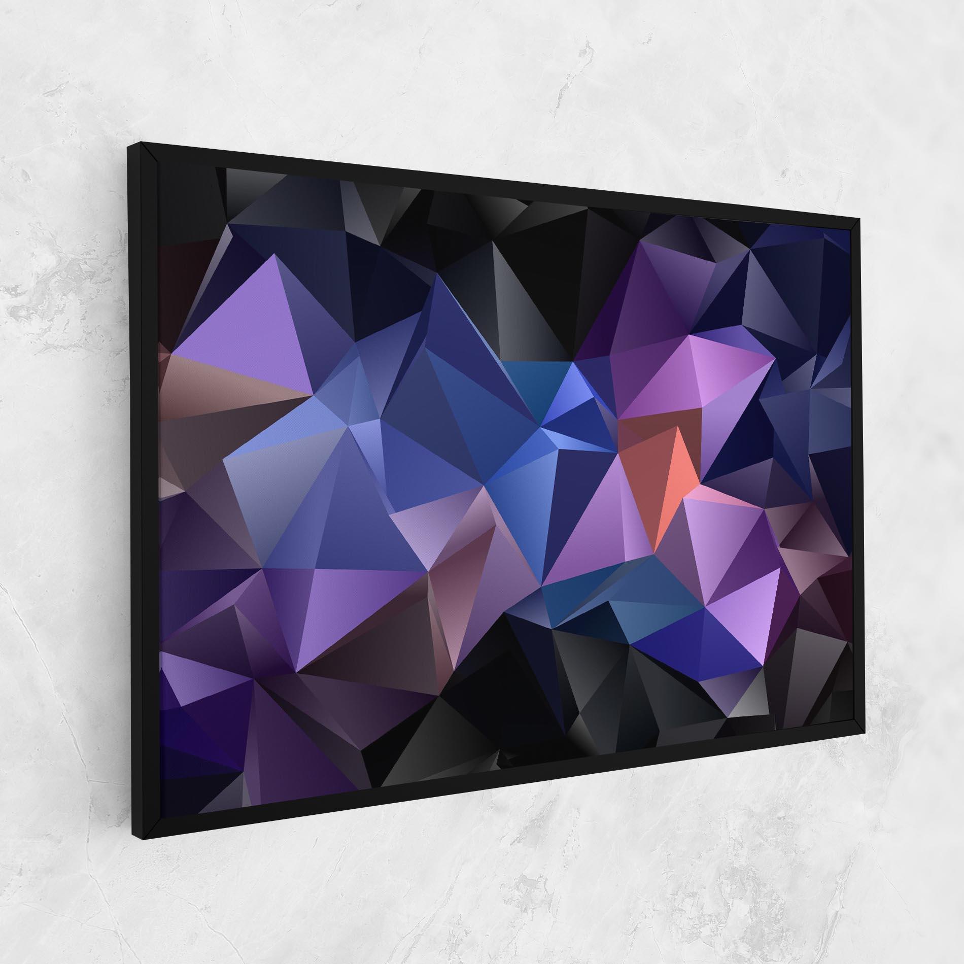 Tablou Canvas Black Purple Triangle mockup 1