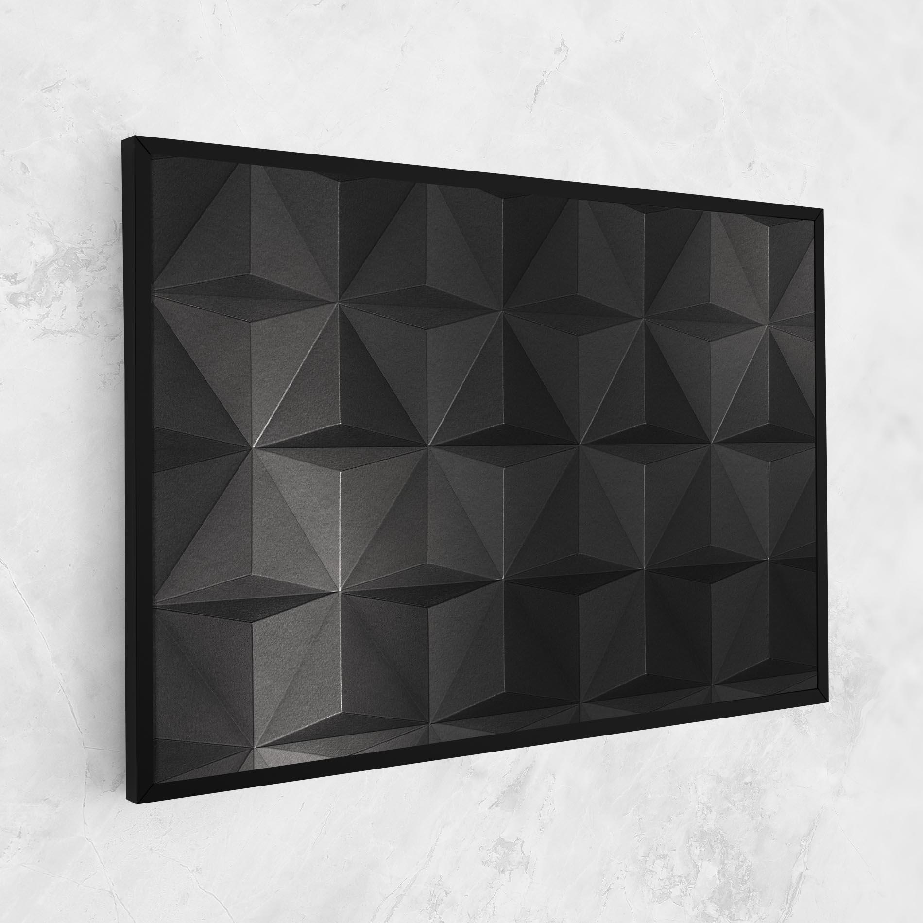 Tablou Canvas Black Shade Triangle mockup 1