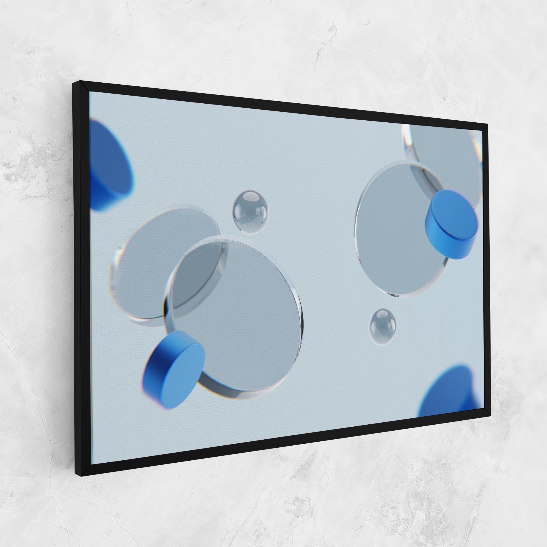 Tablou Canvas Blue Circle Floating mockup 1
