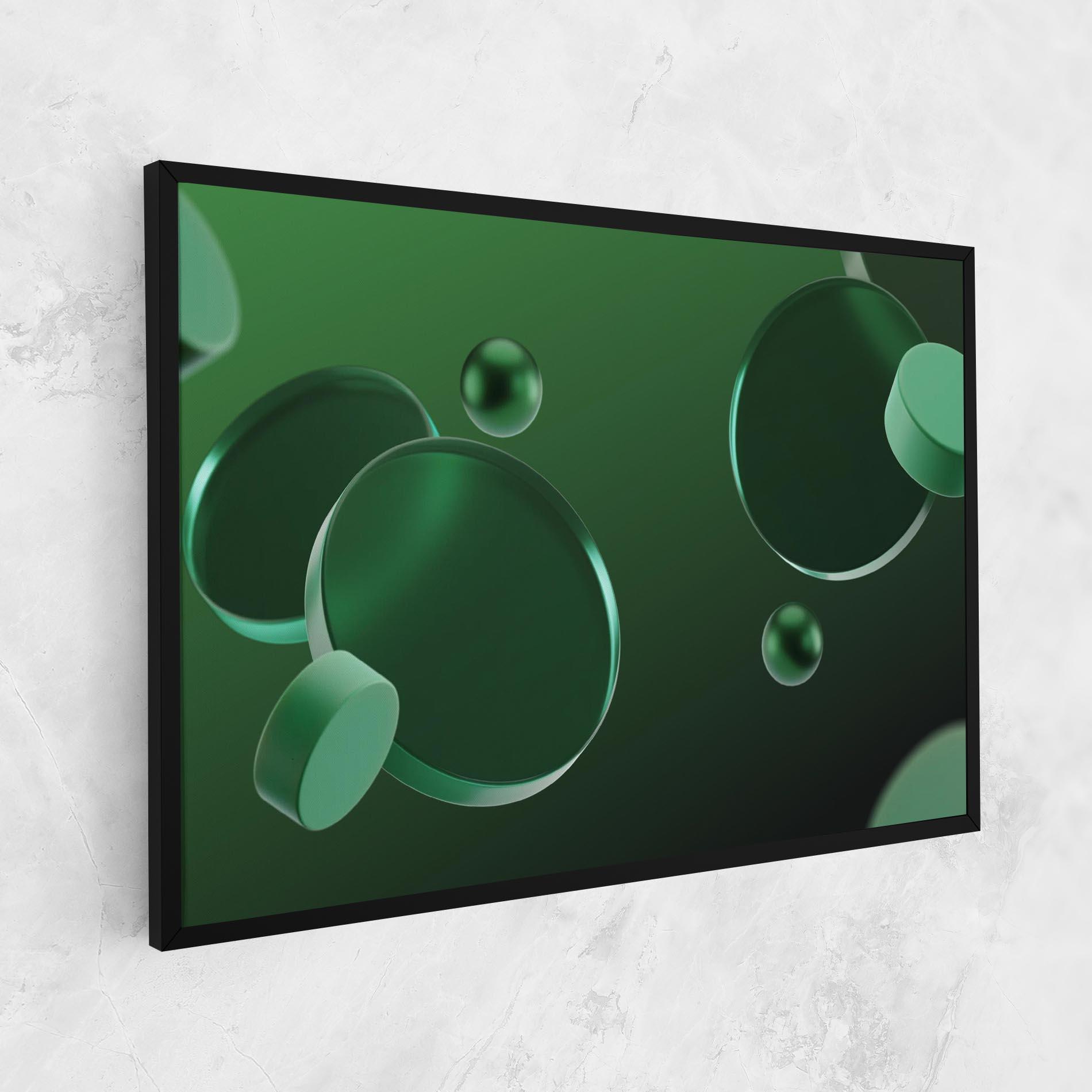 Tablou Canvas Green Circle Floating mockup 1