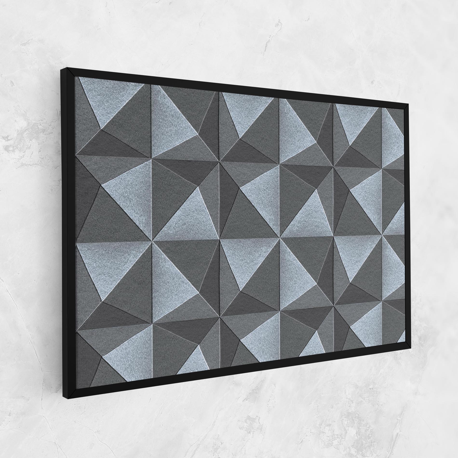 Tablou Canvas Grey Triangle Square mockup 1