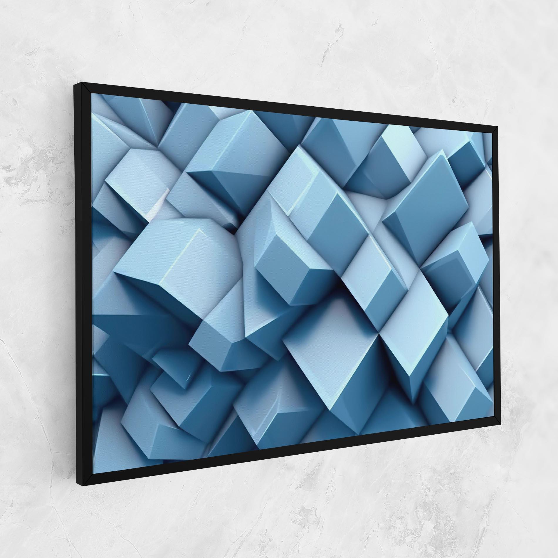 Tablou Canvas Light Blue Shapes Mix mockup 1