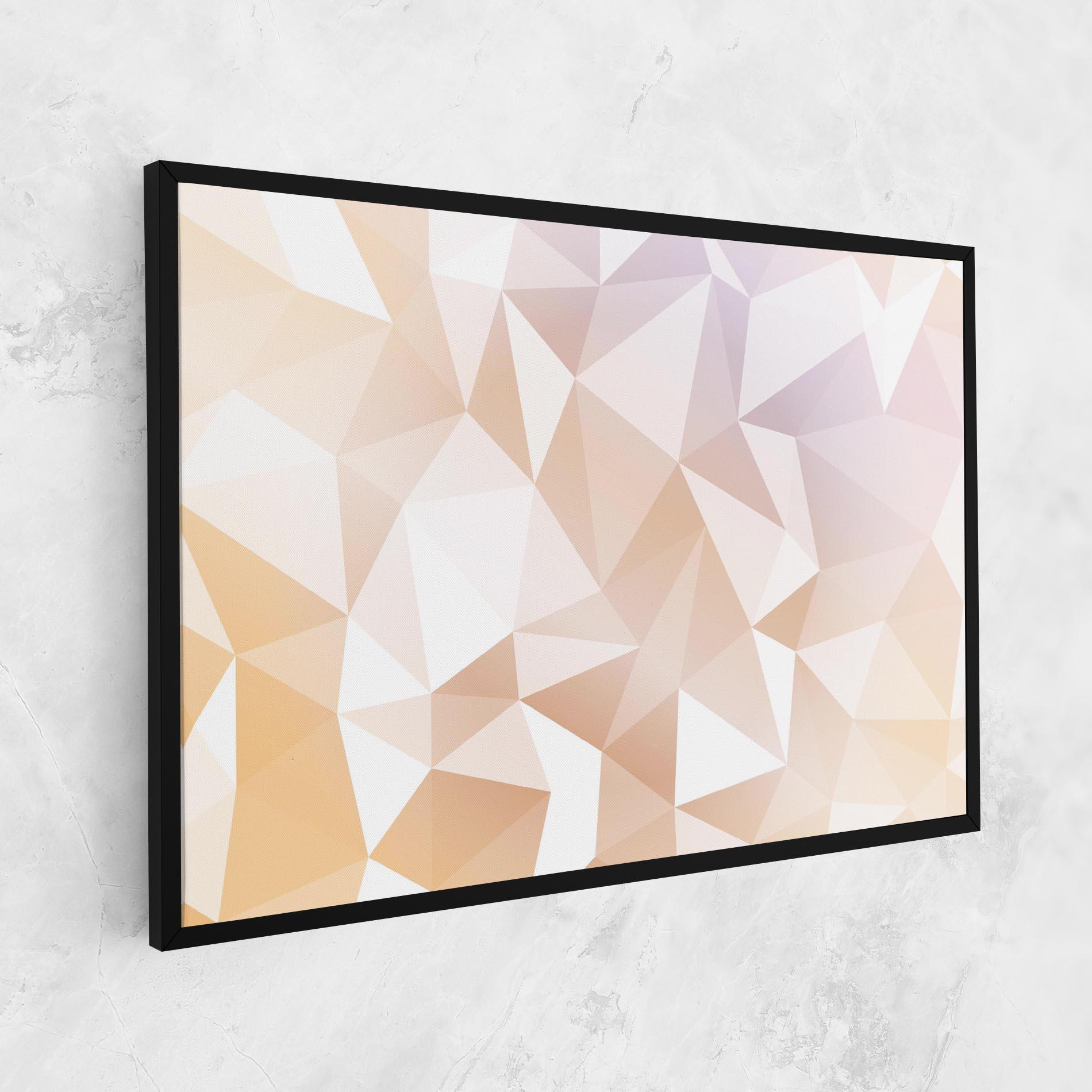 Tablou Canvas Light Pink Triangle mockup 1
