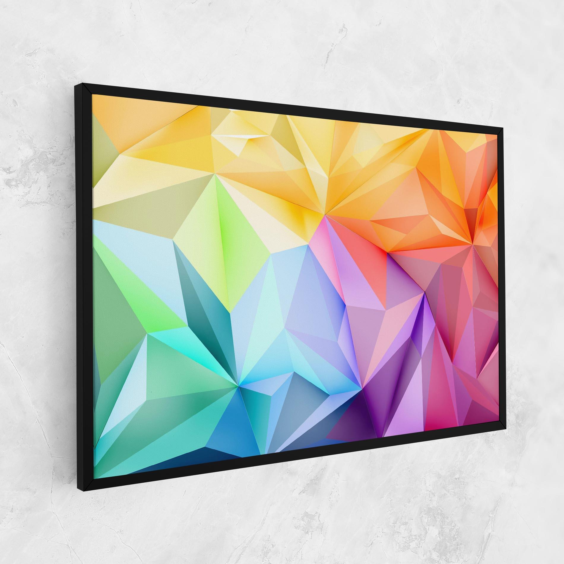 Tablou Canvas Rainbow Triangle Mix mockup 1