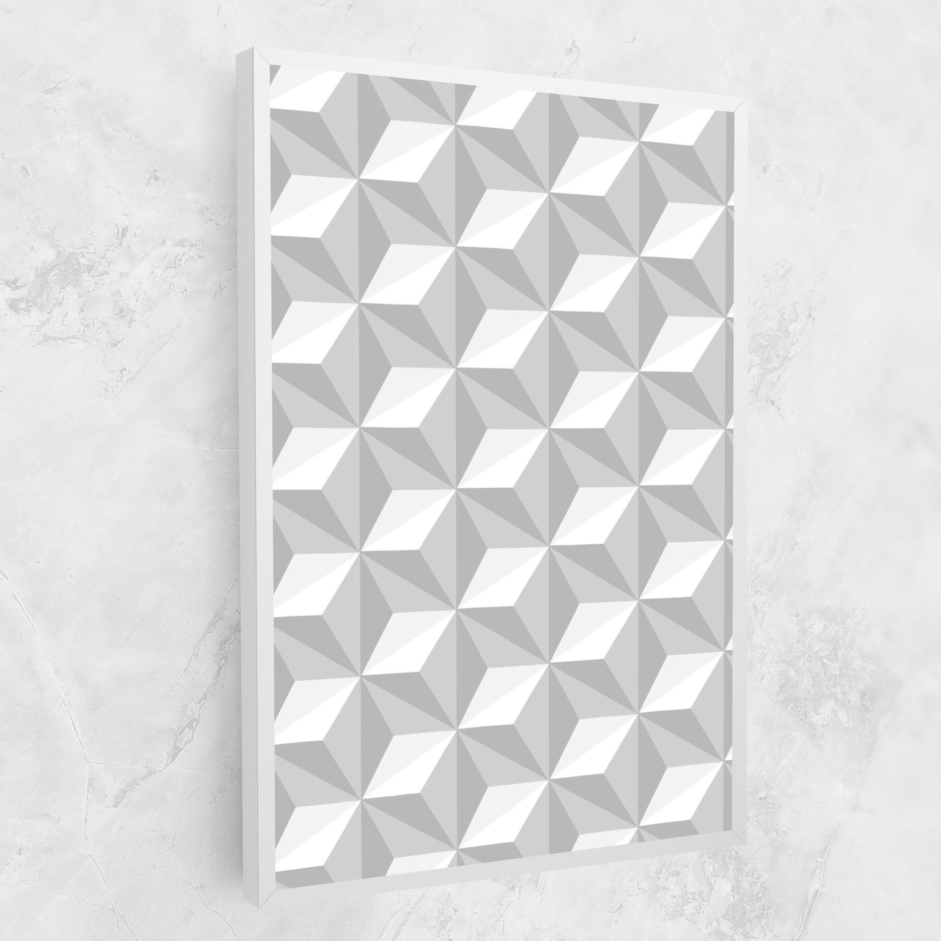 Tablou Canvas White Triangle Pattern mockup 1
