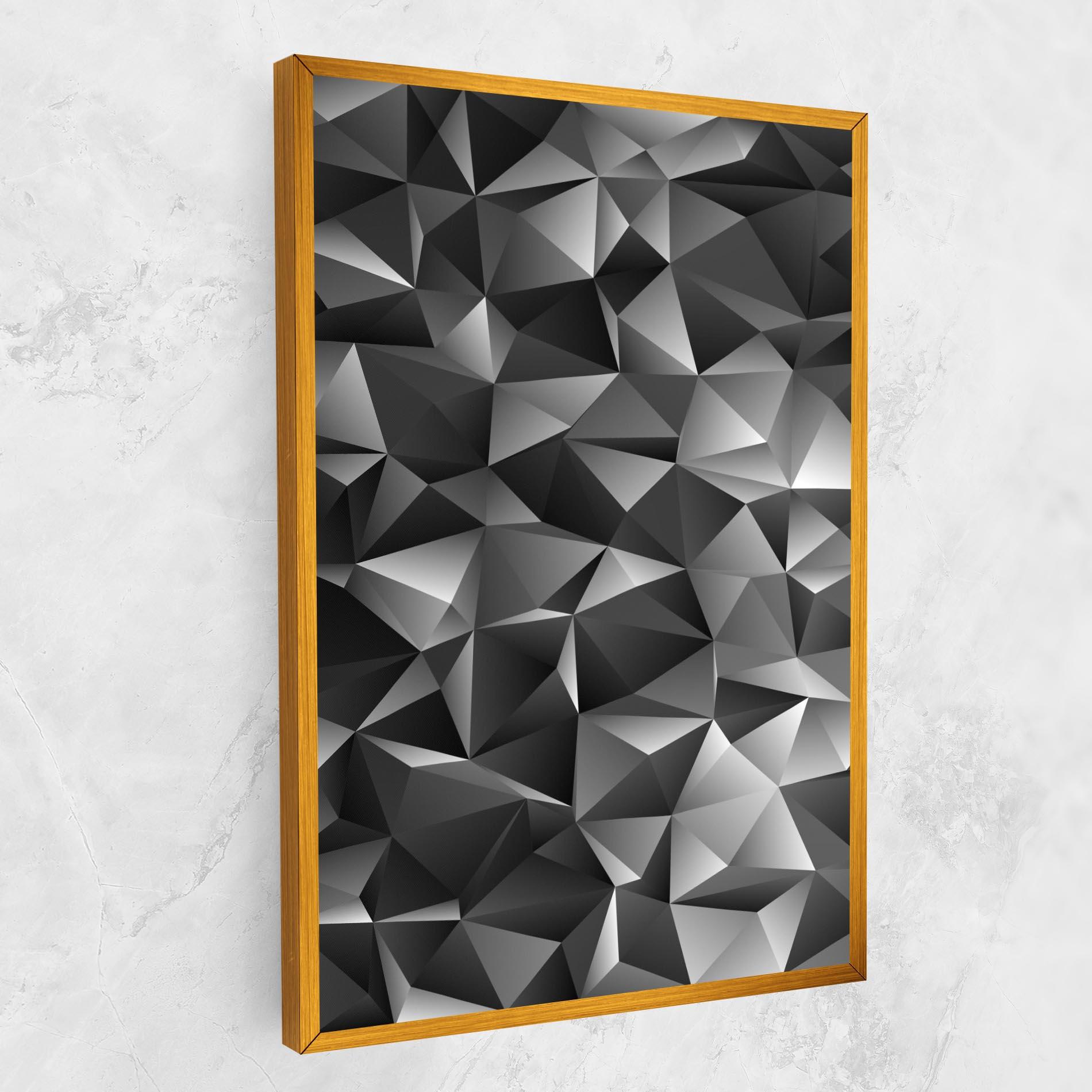 Tablou Canvas Black Triangle Pattern mockup 1