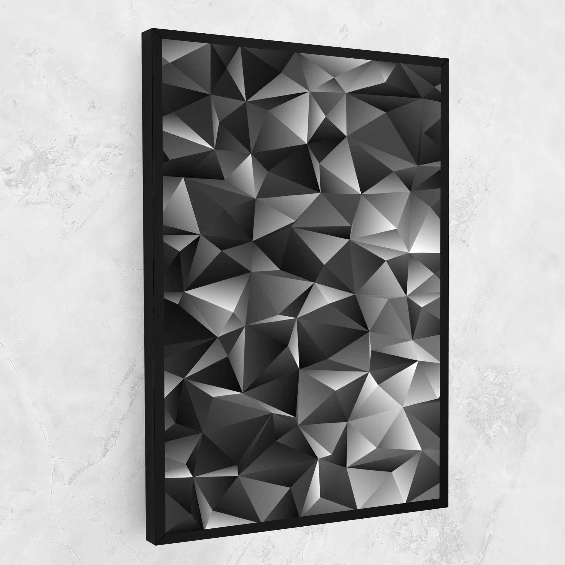 Tablou Canvas Black Triangle Pattern mockup 1