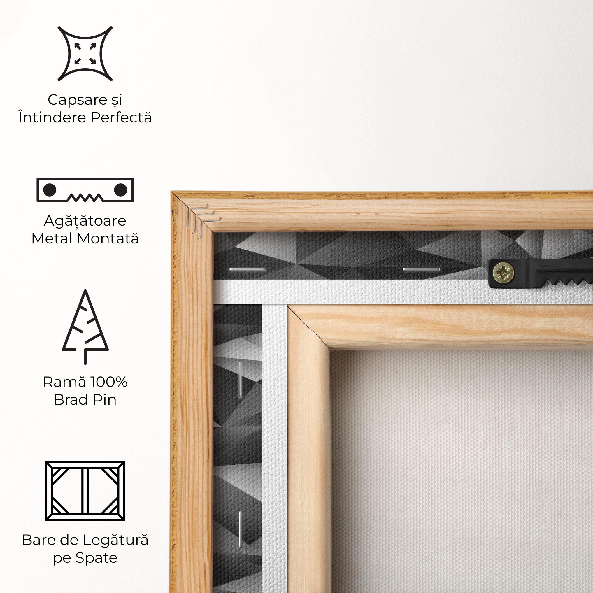 Tablou Canvas Black Triangle Pattern mockup 5