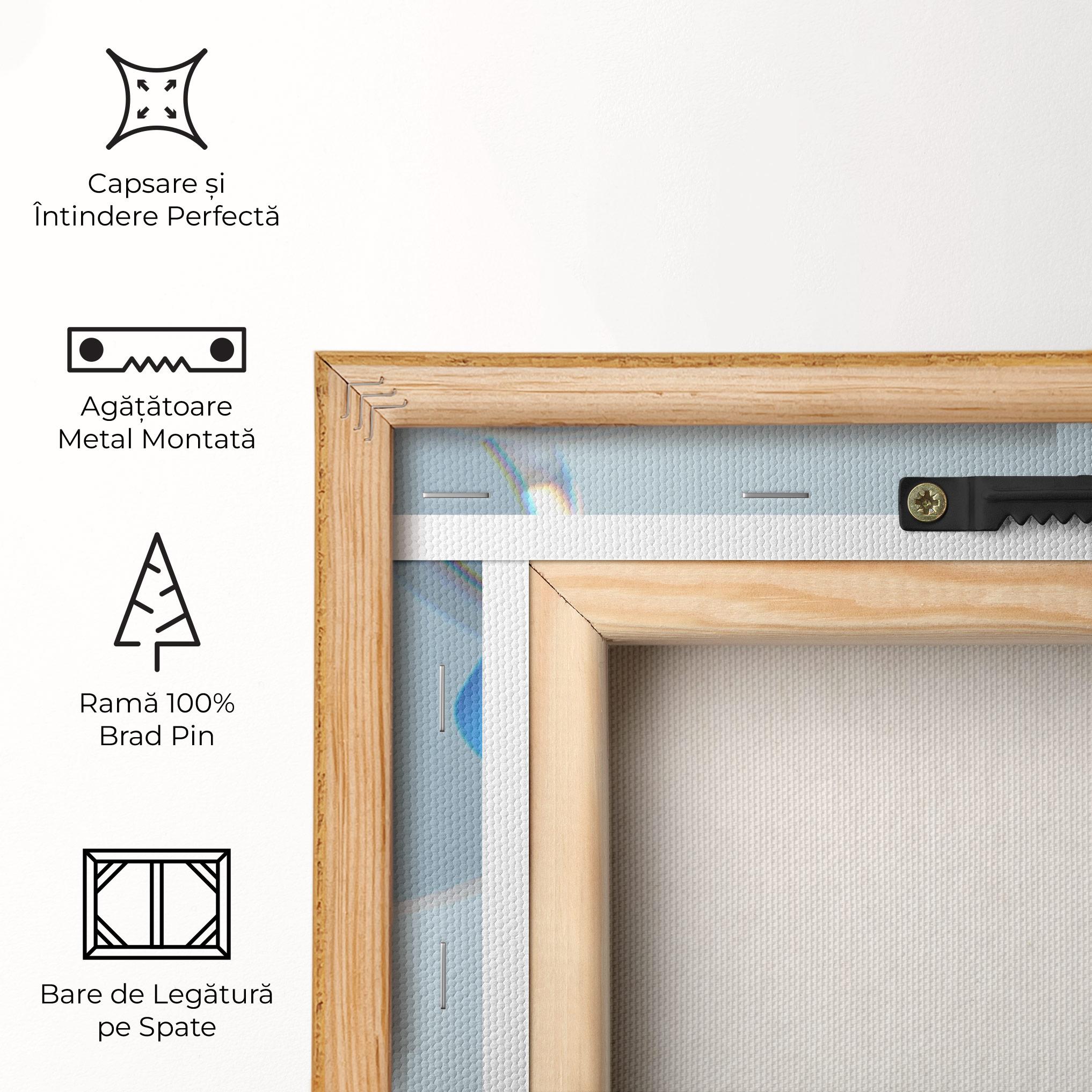 Tablou Canvas Blue Circle Floating mockup 5