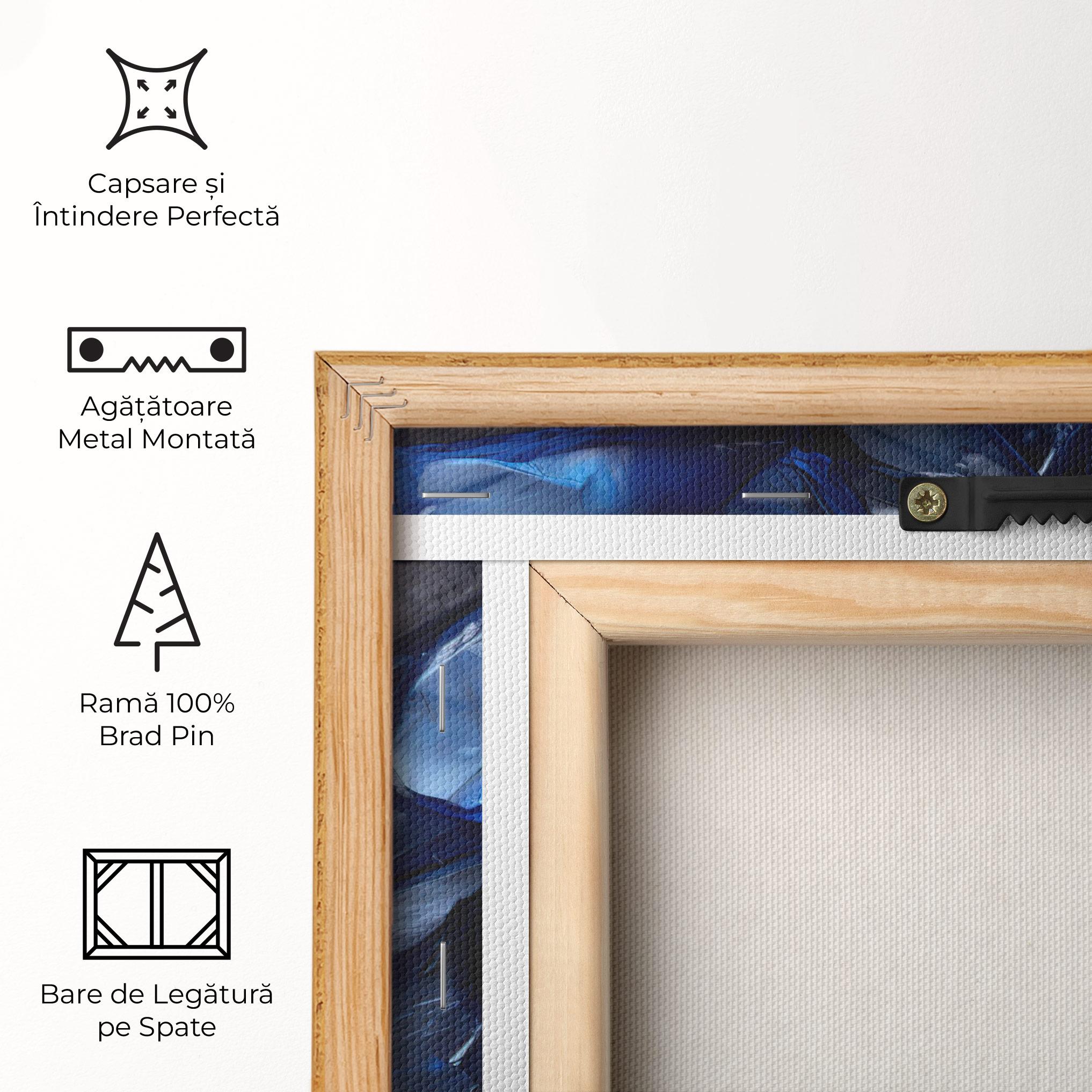 Tablou Canvas Blue Crystal Shape mockup 5