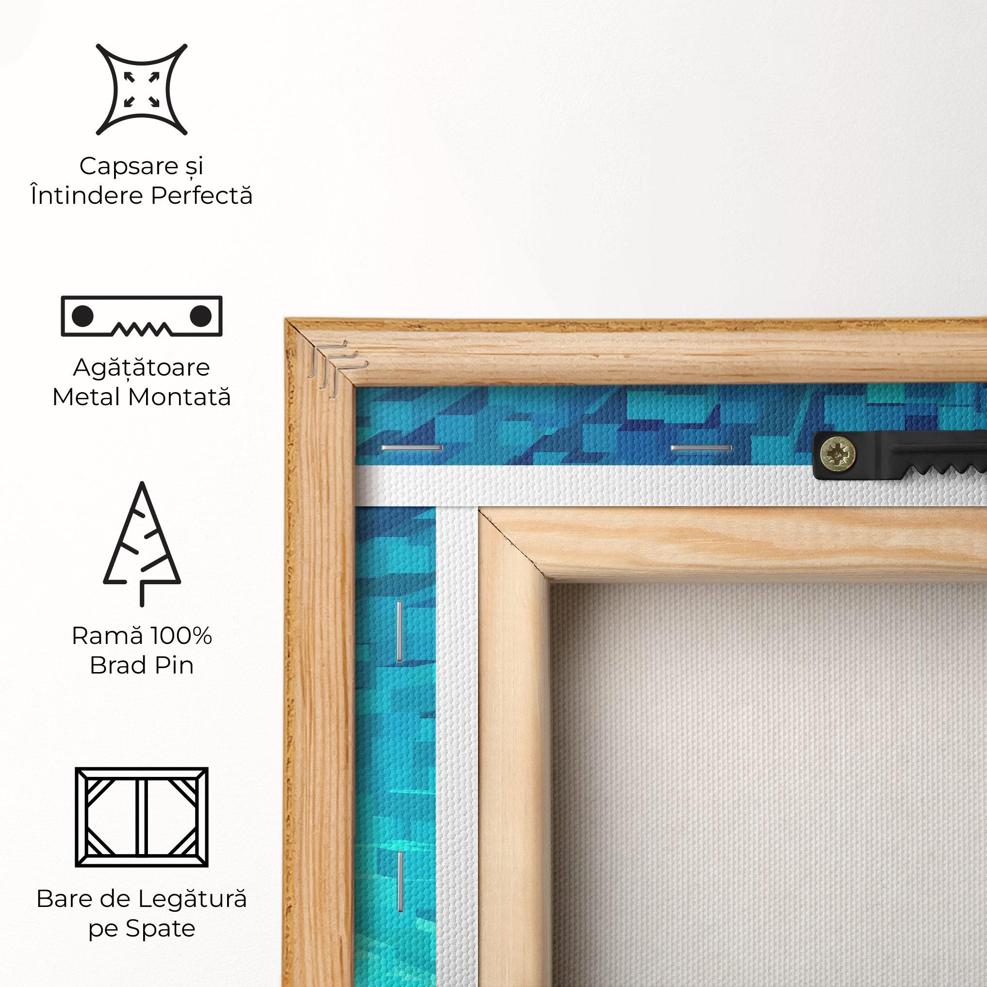 Tablou Canvas Blue Square Mix mockup 5