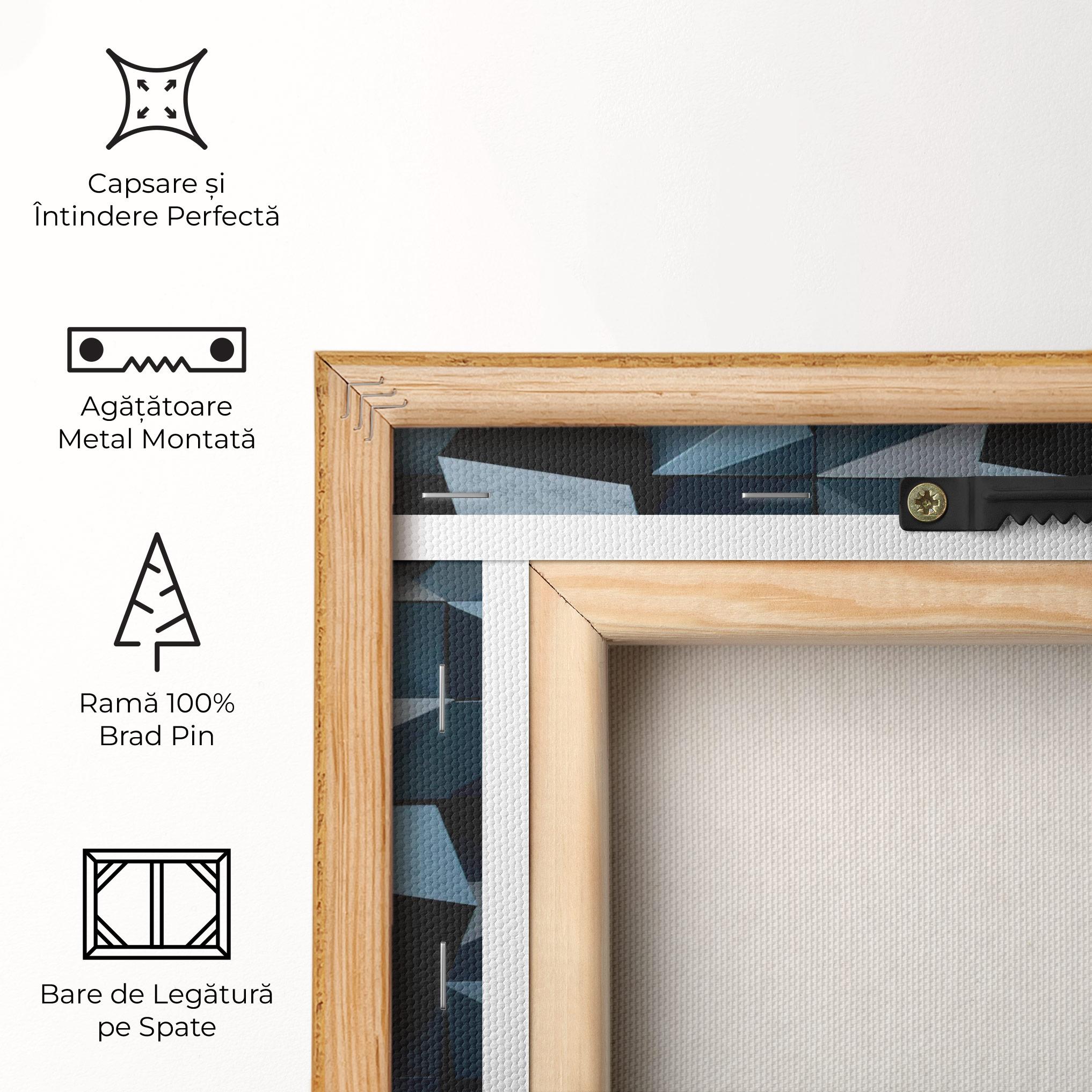 Tablou Canvas Dark Blue Square mockup 5