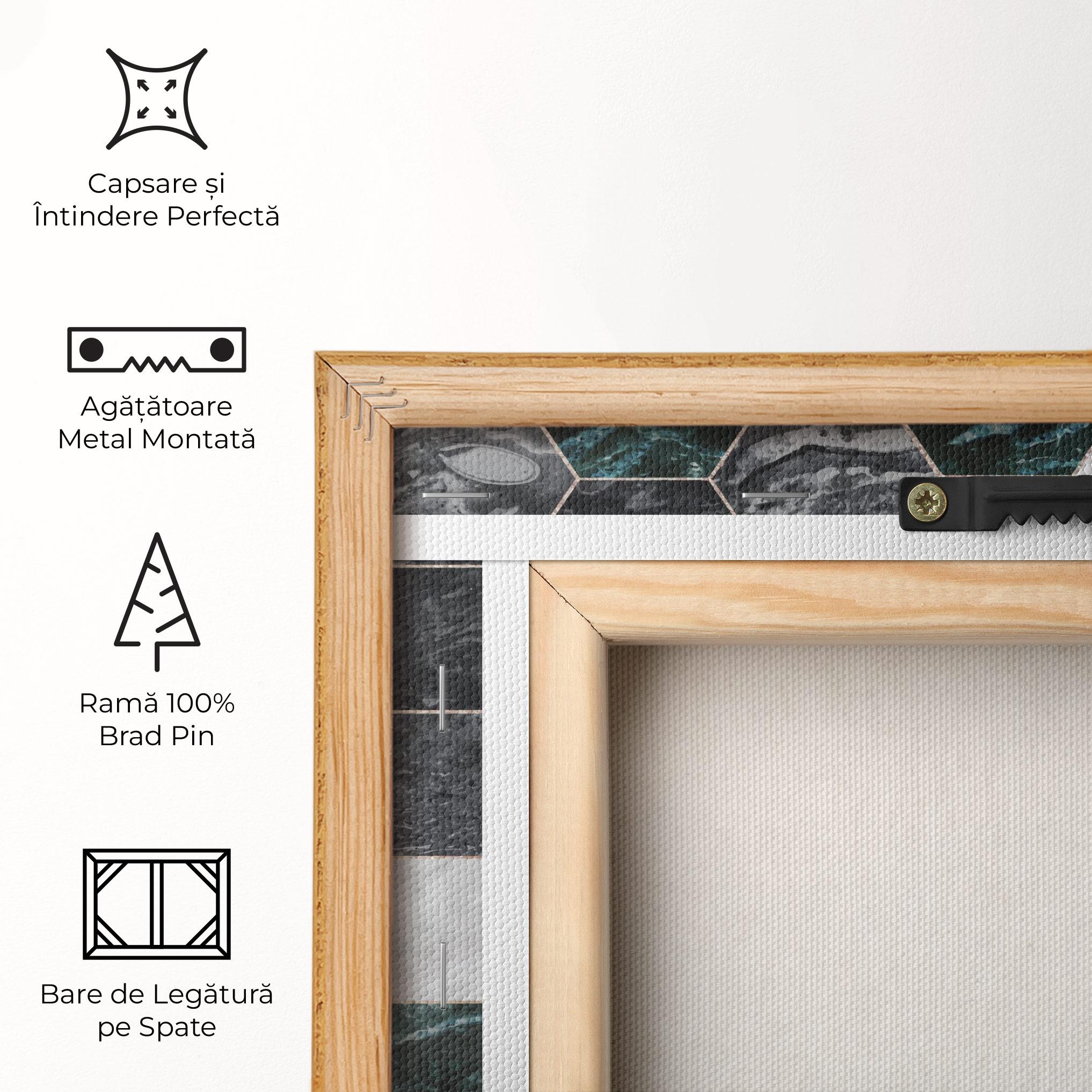 Tablou Canvas Green Hexagon mockup 5